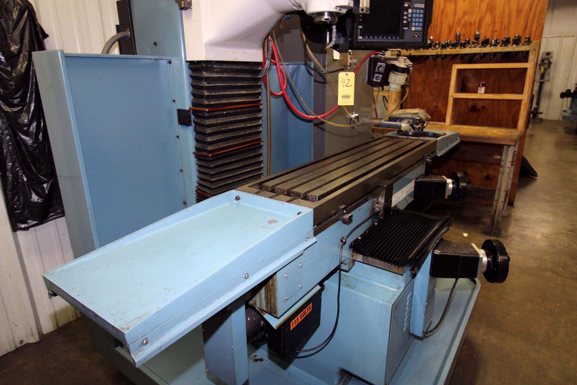 CNC BED TYPE VERTICAL TURRET MILL, TRAK MDL. DPMSX5P, Prototrak SMX CNC control, 50” x 12” table, - Image 2 of 15
