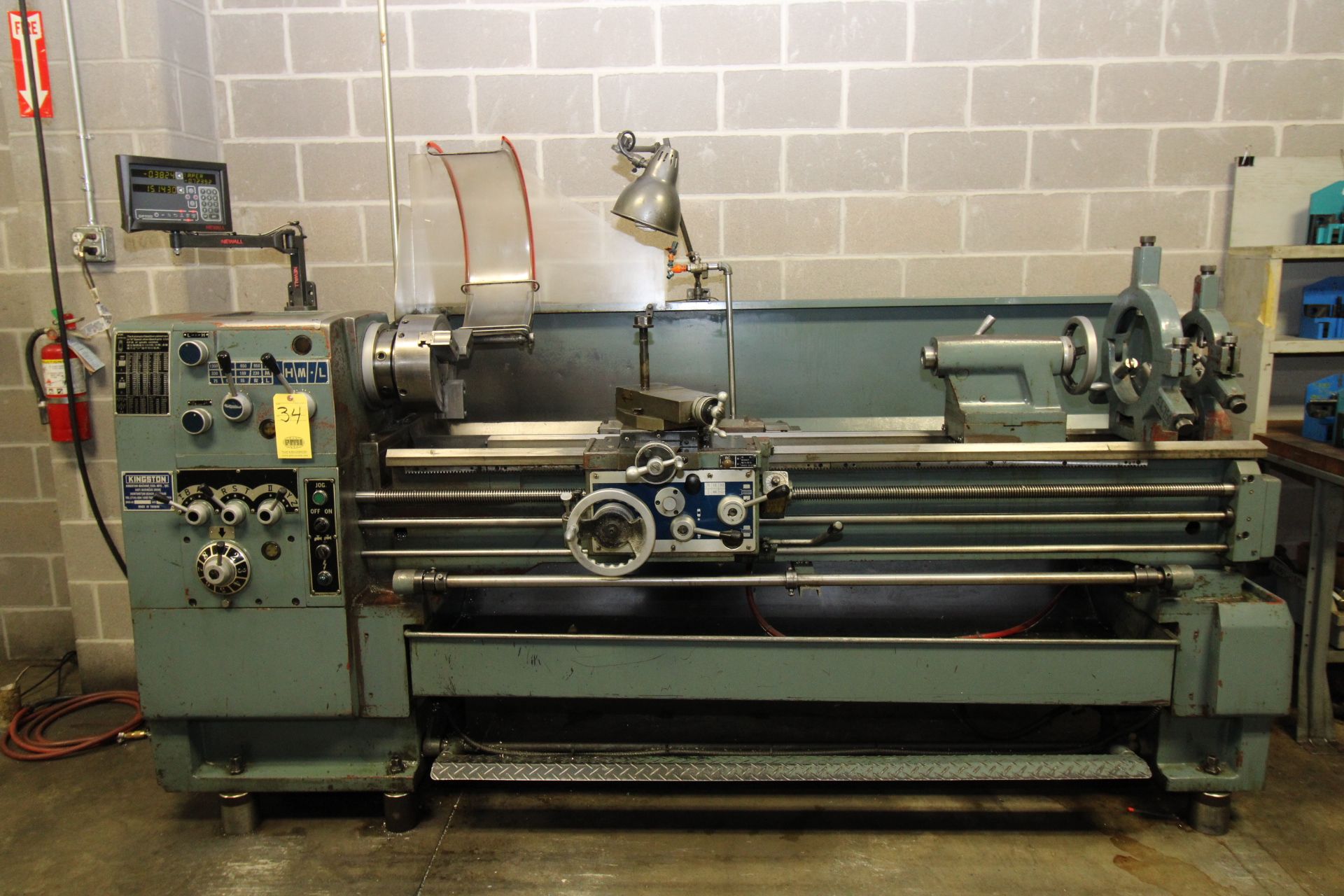 GAP BED ENGINE LATHE, KINGSTON 17” X 60”, new 2003, spds: 52-1350 RPM, 10” dia. 3-jaw chuck, 4-jaw - Image 15 of 15