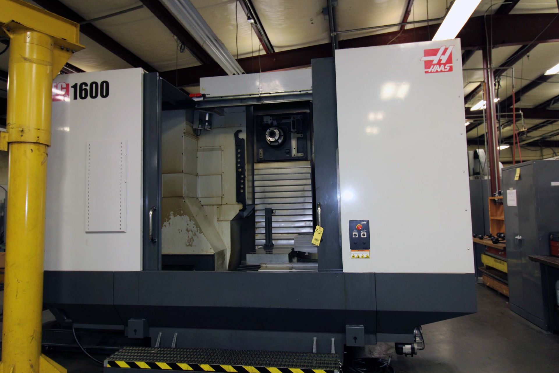 4-AXIS HORIZONTAL MACHINING CENTER, HAAS MDL. EC1600, new 10/2012, 64” x 36” table, 30” built-in
