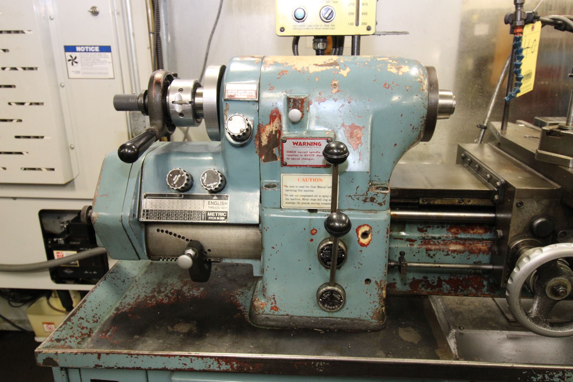 PRECISION TOOLROOM LATHE, VICTOR MDL. 618E, variable spd. spdl. drive from 130-3000 RPM, variable - Image 6 of 8