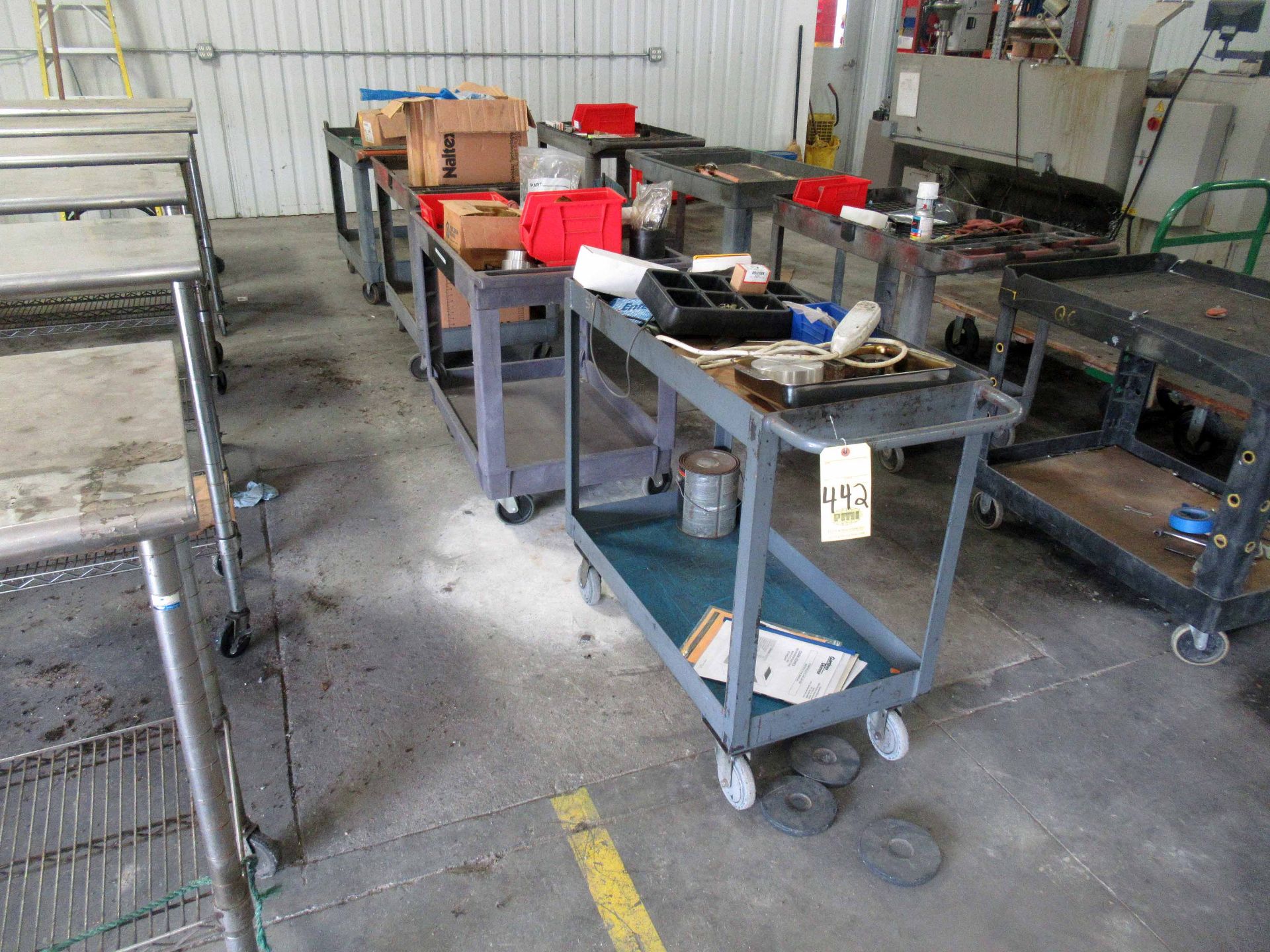 LOT OF ROLLING CARTS (4), w/contents (Located at: Enteq Upstream, 9302 Lambright Road, Houston, TX