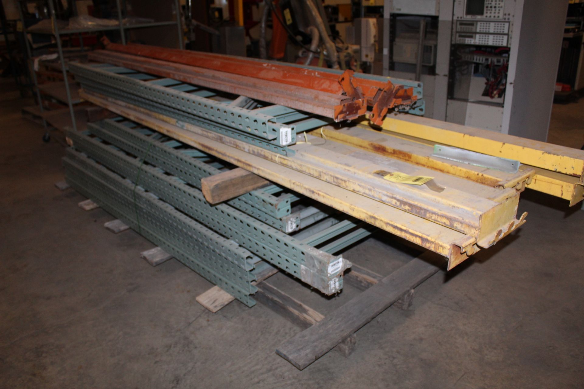 LOT CONSISTING OF: pallet rack uprights & cross beams, assorted heights - 10' & 8' (Located at: