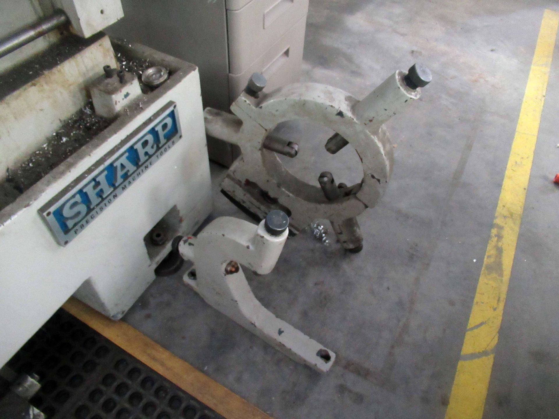 GAP BED ENGINE LATHE, SHARP 20" X 60" MDL. 2060C, new 2008, Fagor D.R.O., 12.5" dia. 3-jaw chuck, - Image 3 of 7