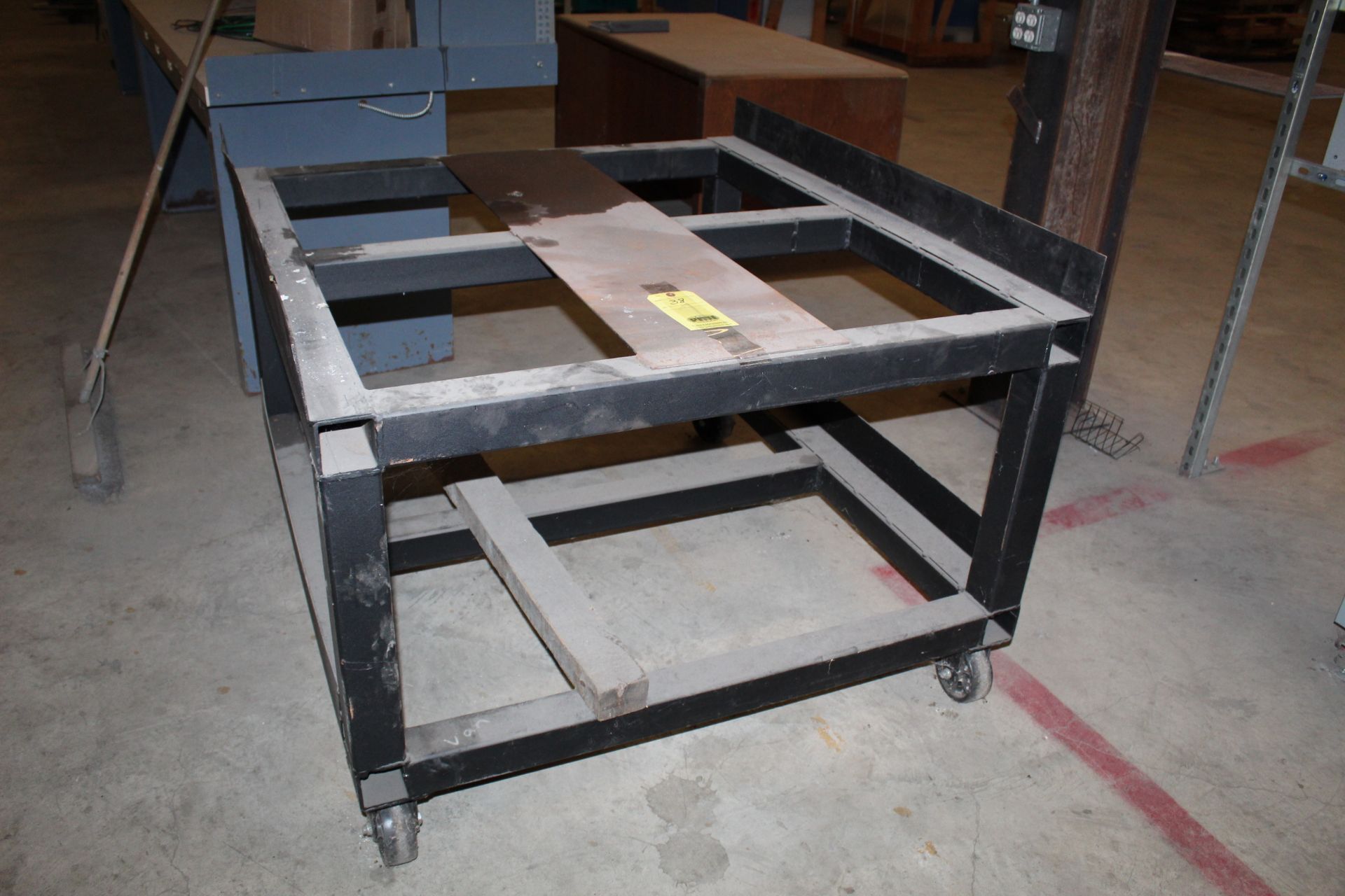 METAL MATERIAL HANDLING CART, 48'W. x 50"L., 2-tier (Located at: Accurate, Inc., 1200 East 4th