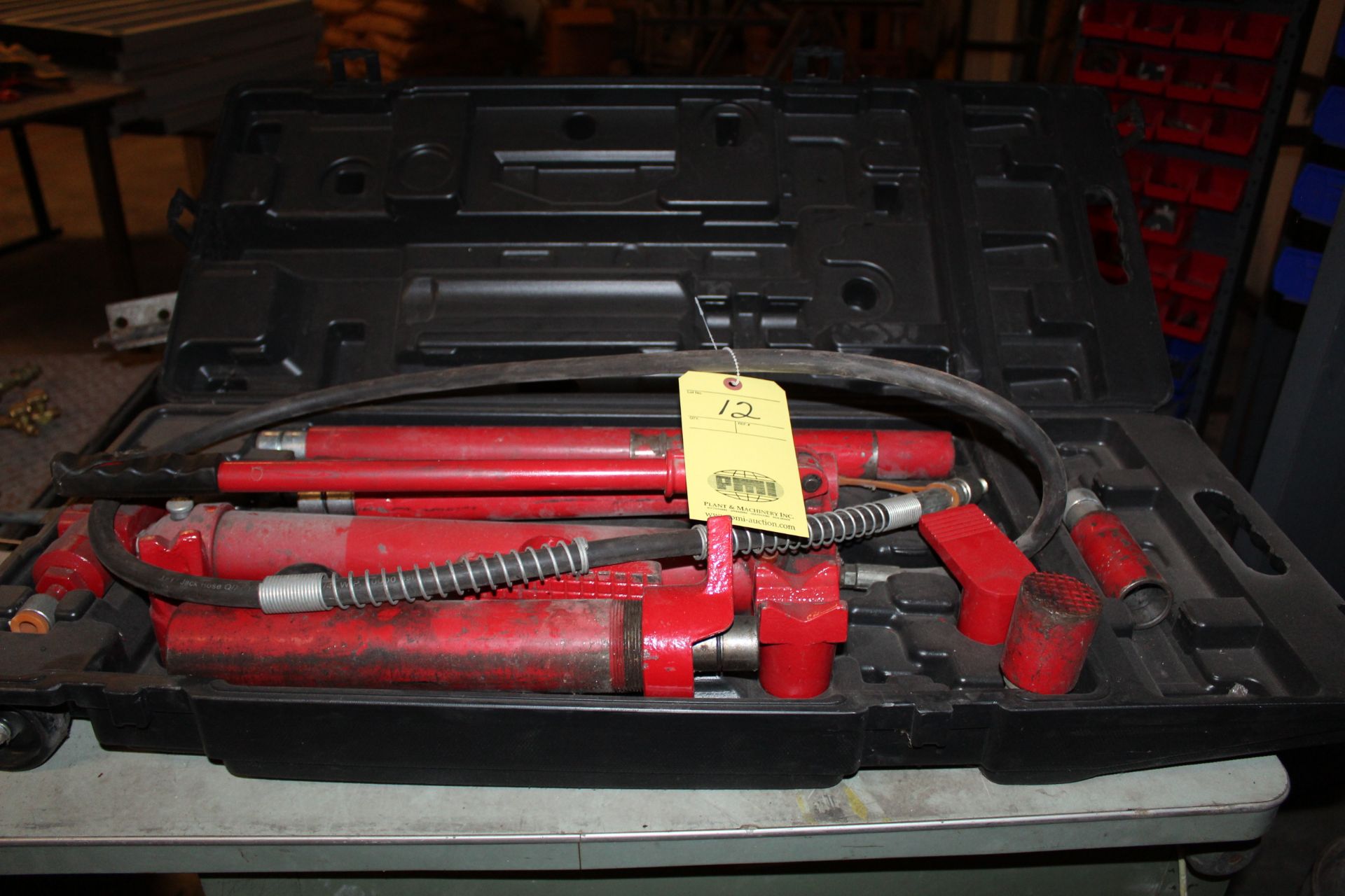 HYDRAULIC PUMP, w/assorted rams, in carrying case (Located at: Accurate, Inc., 1200 East 4th Street,