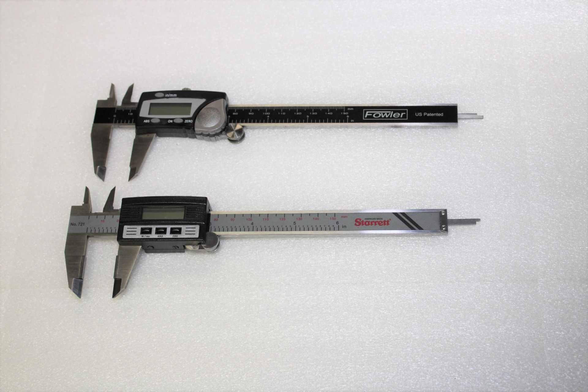 LOT OF DIGITAL CALIPERS: (1) Fowler 6" & (1) Starrett 6"