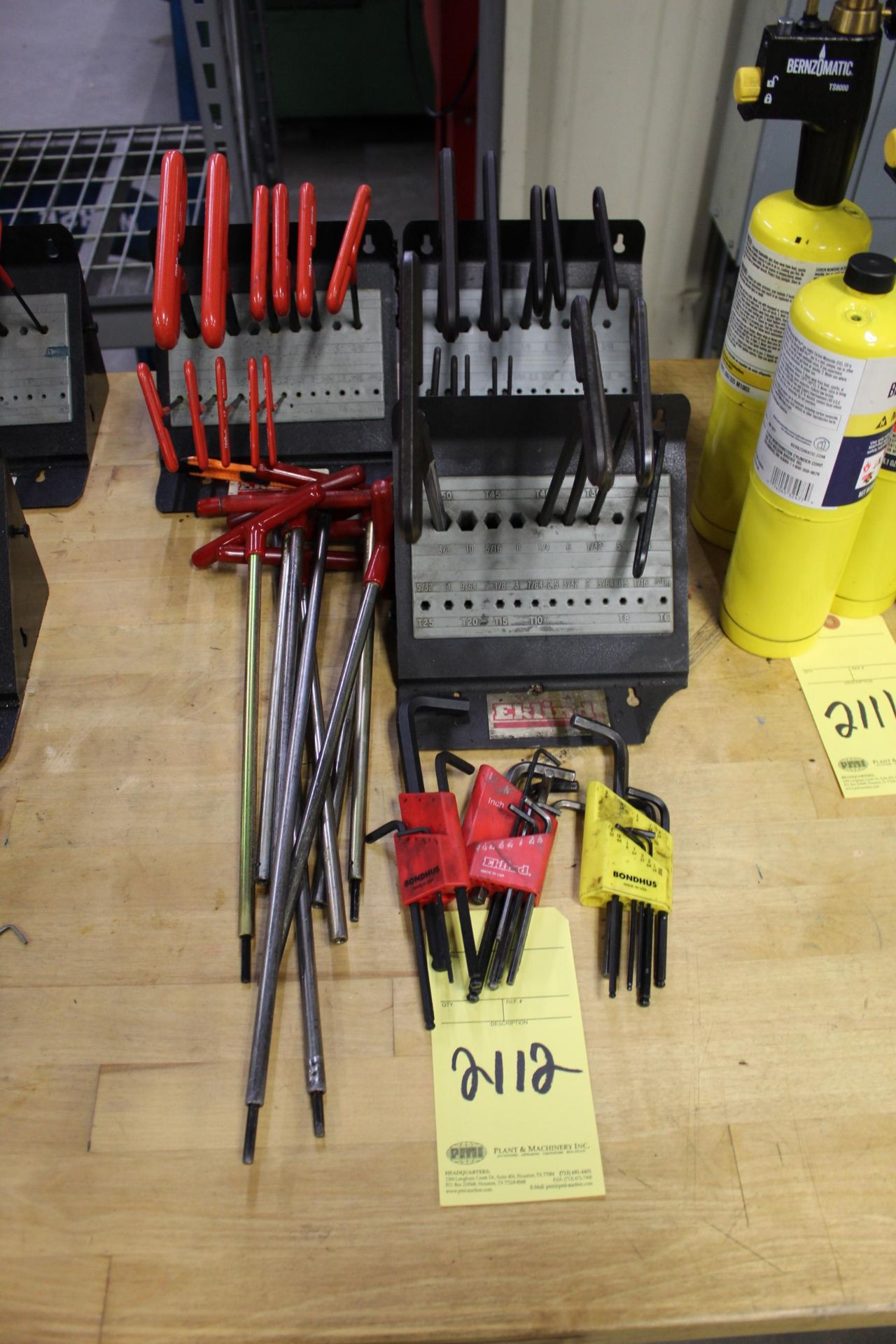 LOT OF T-HANDLE ALLAN WRENCHES (Located at: Langham Creek Machine Works, 37470 FM 529, Brookshire,