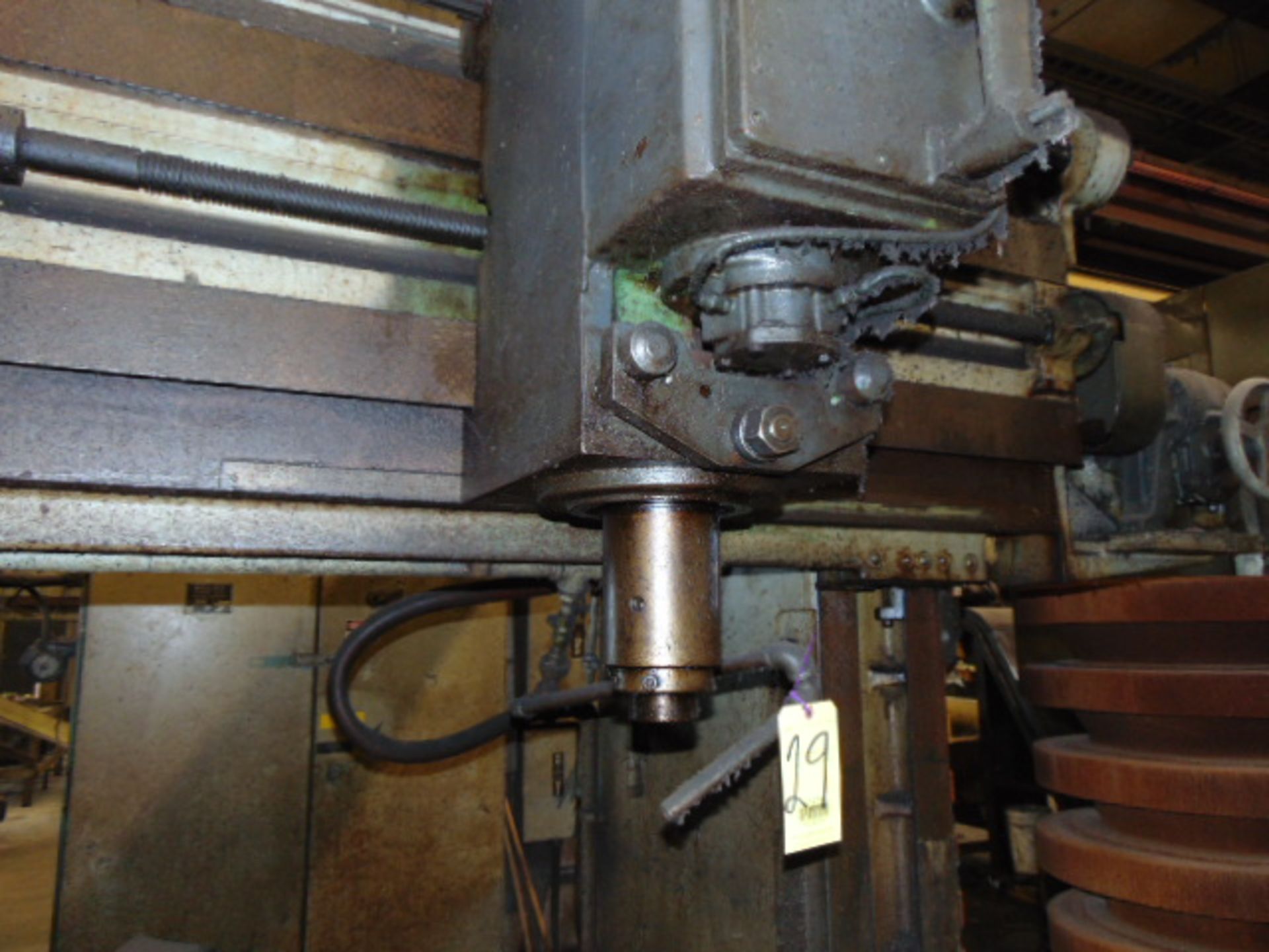 TWIN SPINDLE DRILL, MOLINE MDL. HD68 "THE HOLE HOG LINE", 72" rotary tbl., (2) spline drive - Image 4 of 18