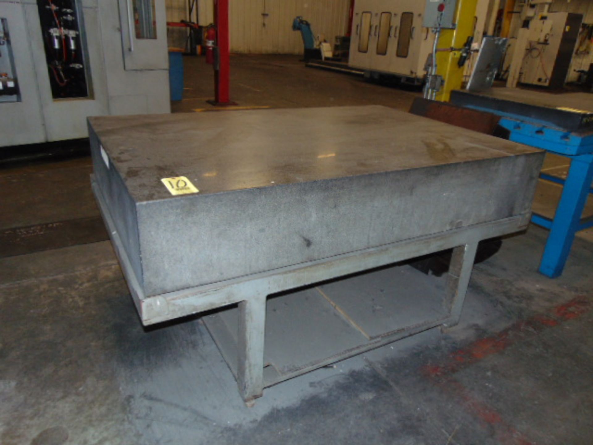 GRANITE SURFACE PLATE, 72" X 48" X 12", w/ steel stand