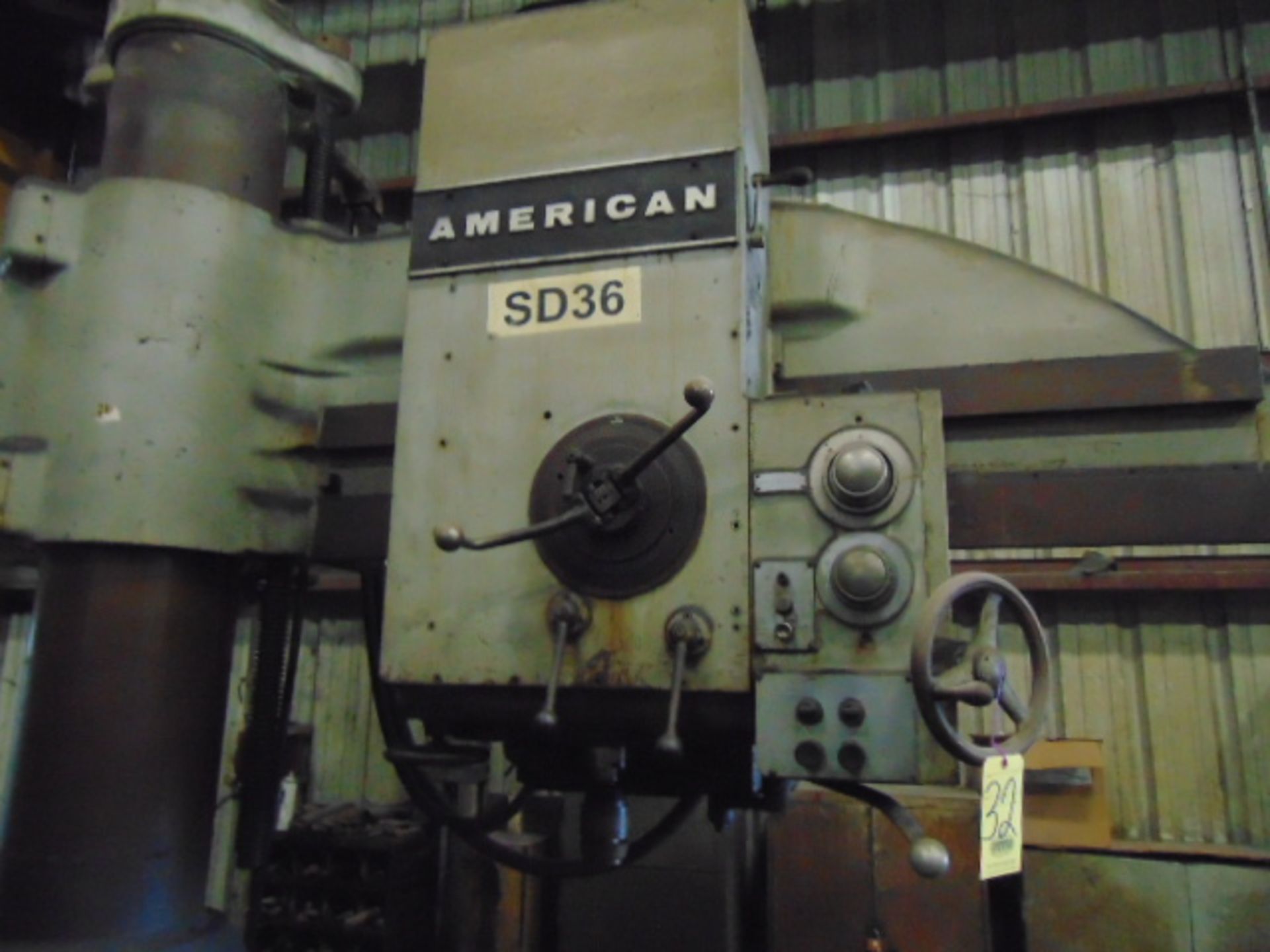 RADIAL ARM DRILL, AMERICAN 5' X 15", box tbl., S/N N.A. (Loading charge F.O.B. customer trucks is $ - Image 2 of 9