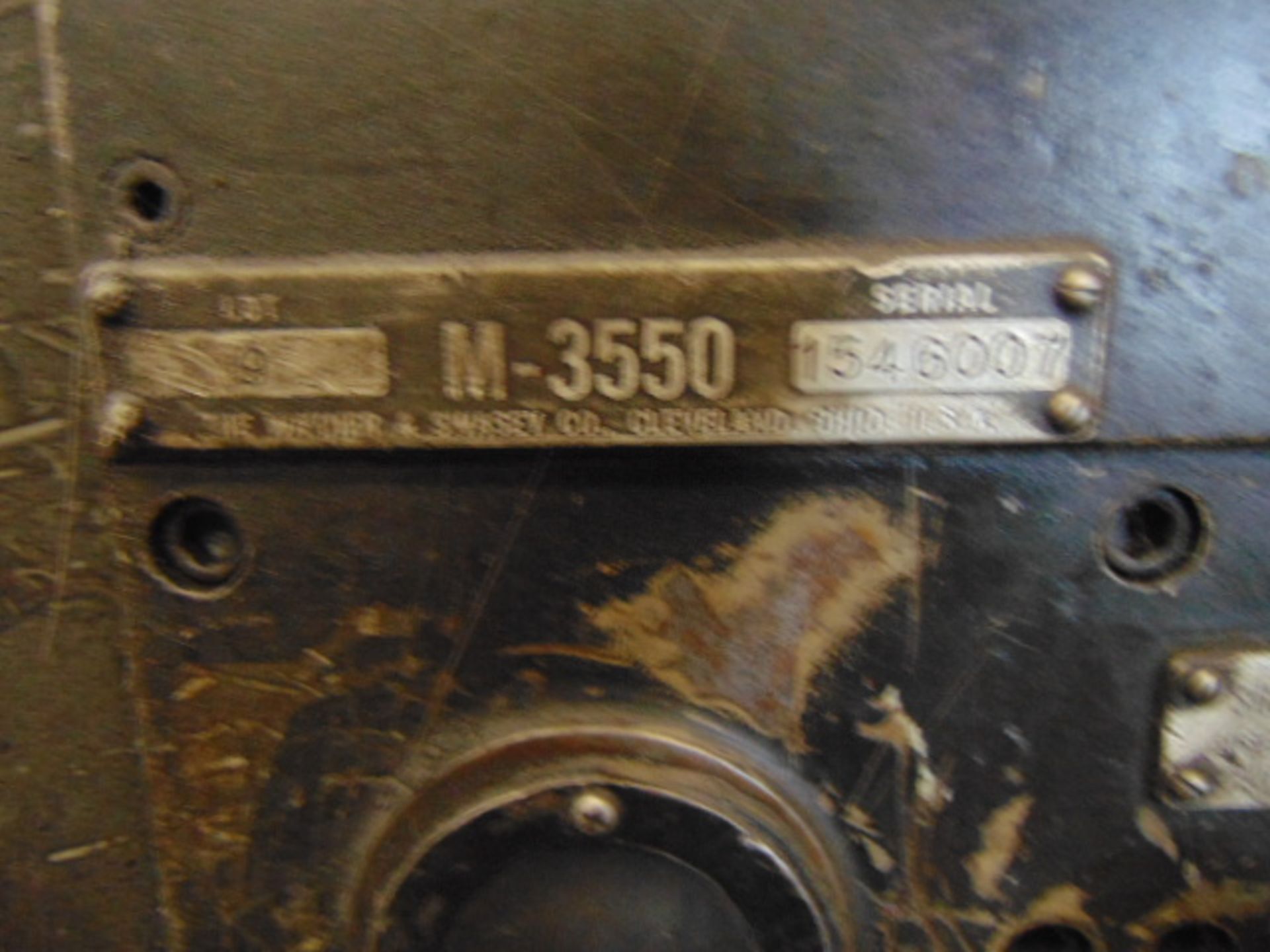 TURRET LATHE, WARNER & SWASEY 4A MDL. M-3550, 9.5" bore, 24" 3-jaw chuck, S/N 1546007 (Loading - Image 5 of 9