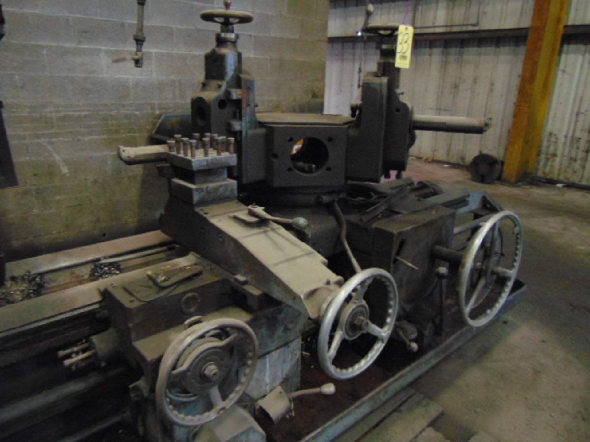 TURRET LATHE, WARNER & SWASEY 4A MDL. M-3550, 9.5" bore, 24" 3-jaw chuck, S/N 1546007 (Loading - Image 3 of 9
