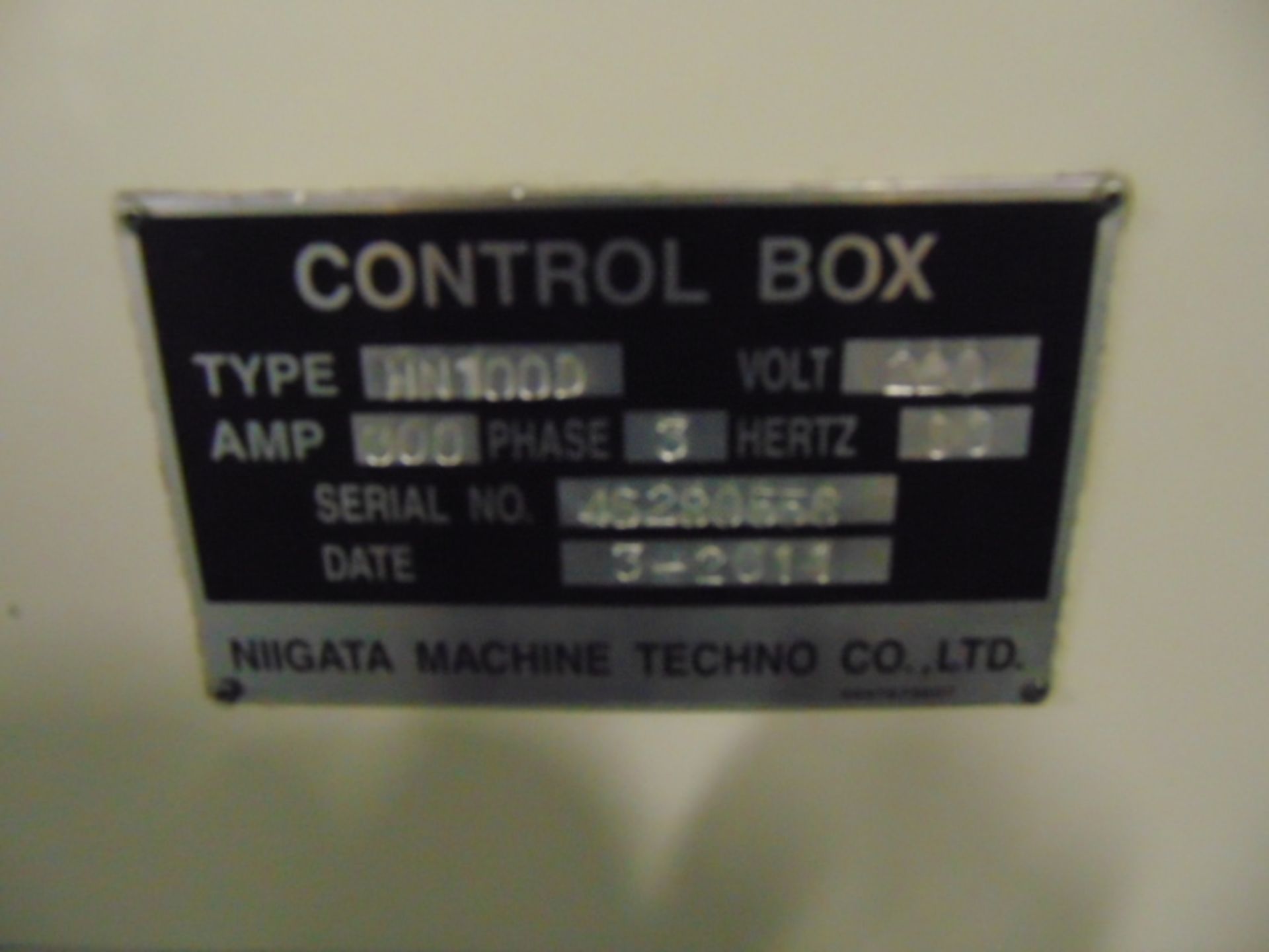 4-AXIS HORIZONTAL MACHINING CENTER, NIIGATA MDL. HN100D, new 2011, Fanuc 30i - Model A CNC - Image 29 of 29