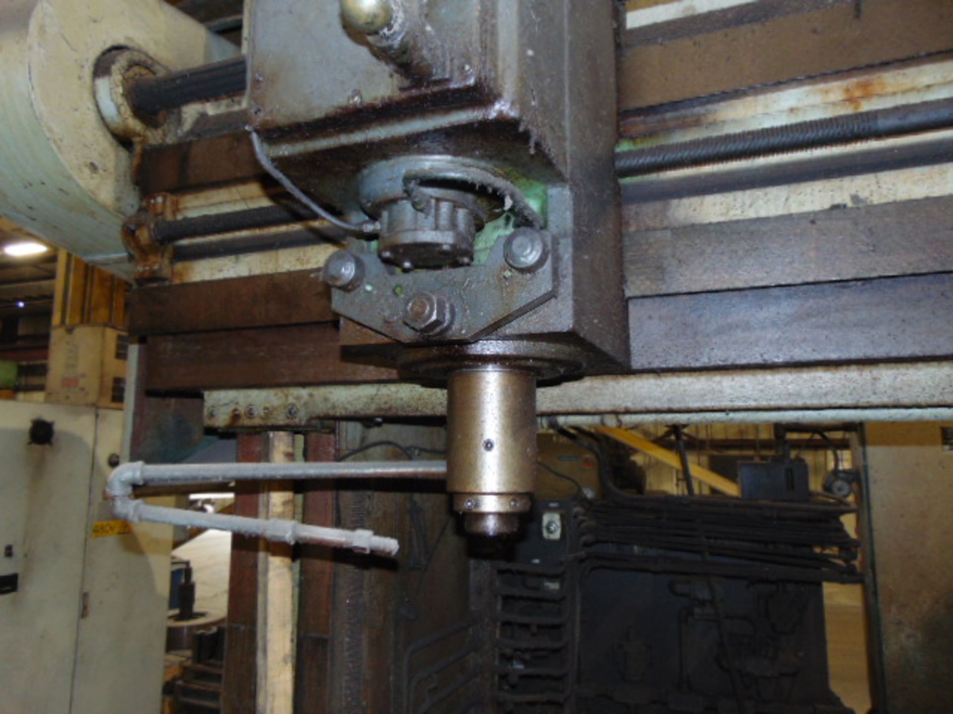 TWIN SPINDLE DRILL, MOLINE MDL. HD68 "THE HOLE HOG LINE", 72" rotary tbl., (2) spline drive - Image 5 of 18