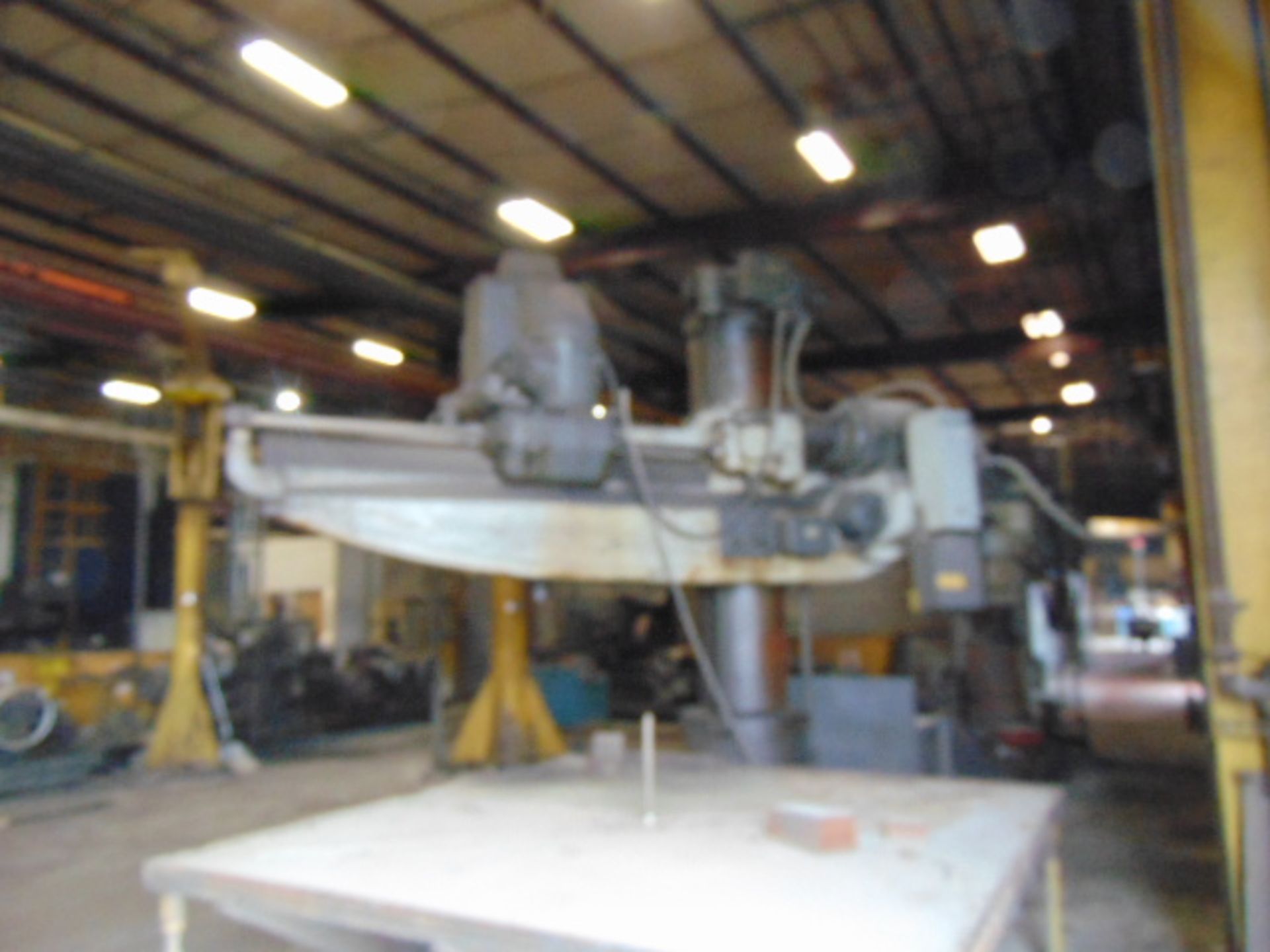 RADIAL ARM DRILL, CINCINNATI BICKFORD 6' X 19", pwr. clamp, feed and elevation, S/N 6E-493 ( - Image 8 of 10