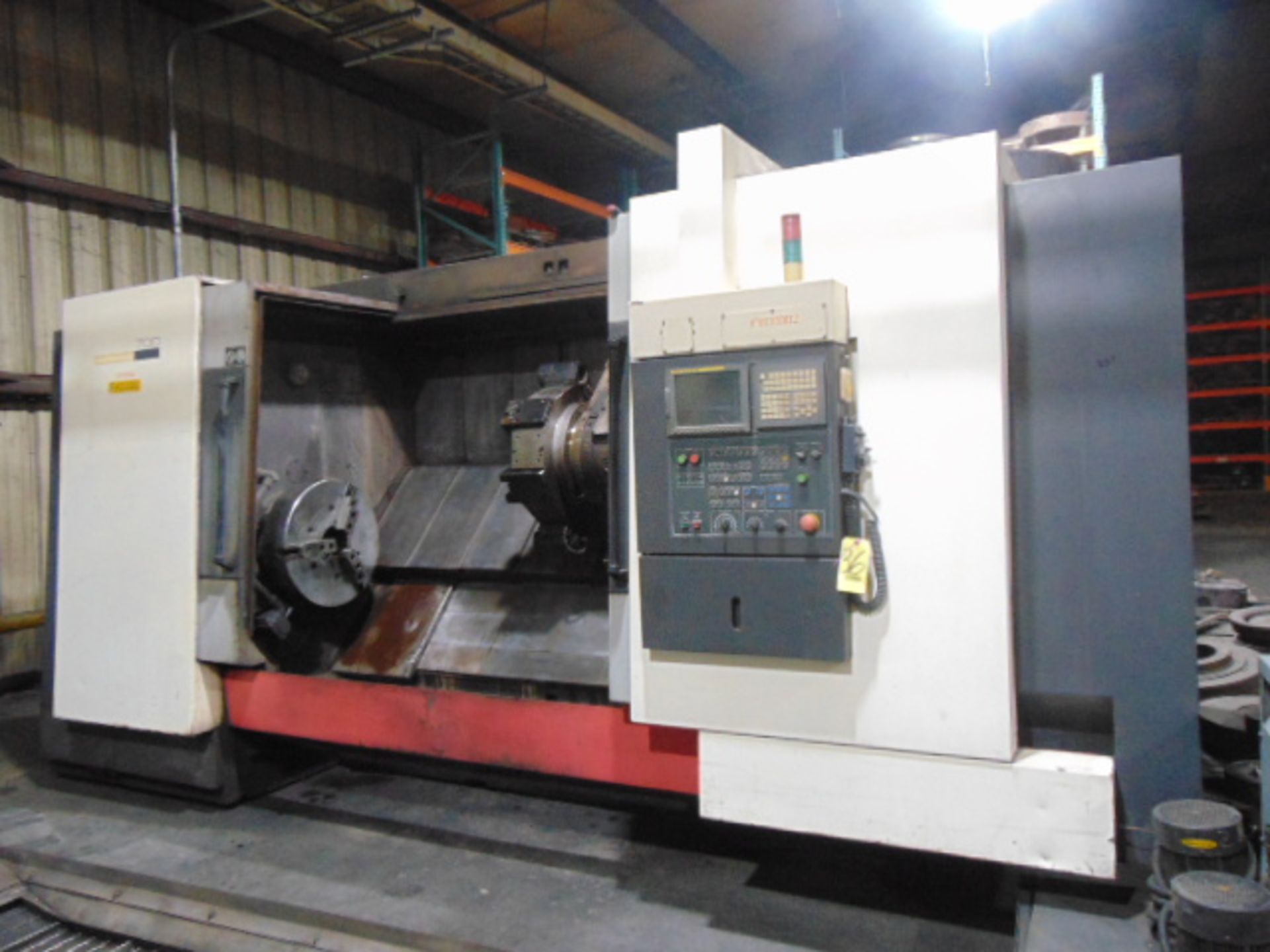 CNC LATHE, HWACHEON MDL. HITECH 700, new 2008, Fanuc Oi-TD CNC control, 27.56" max. cutting dia.,