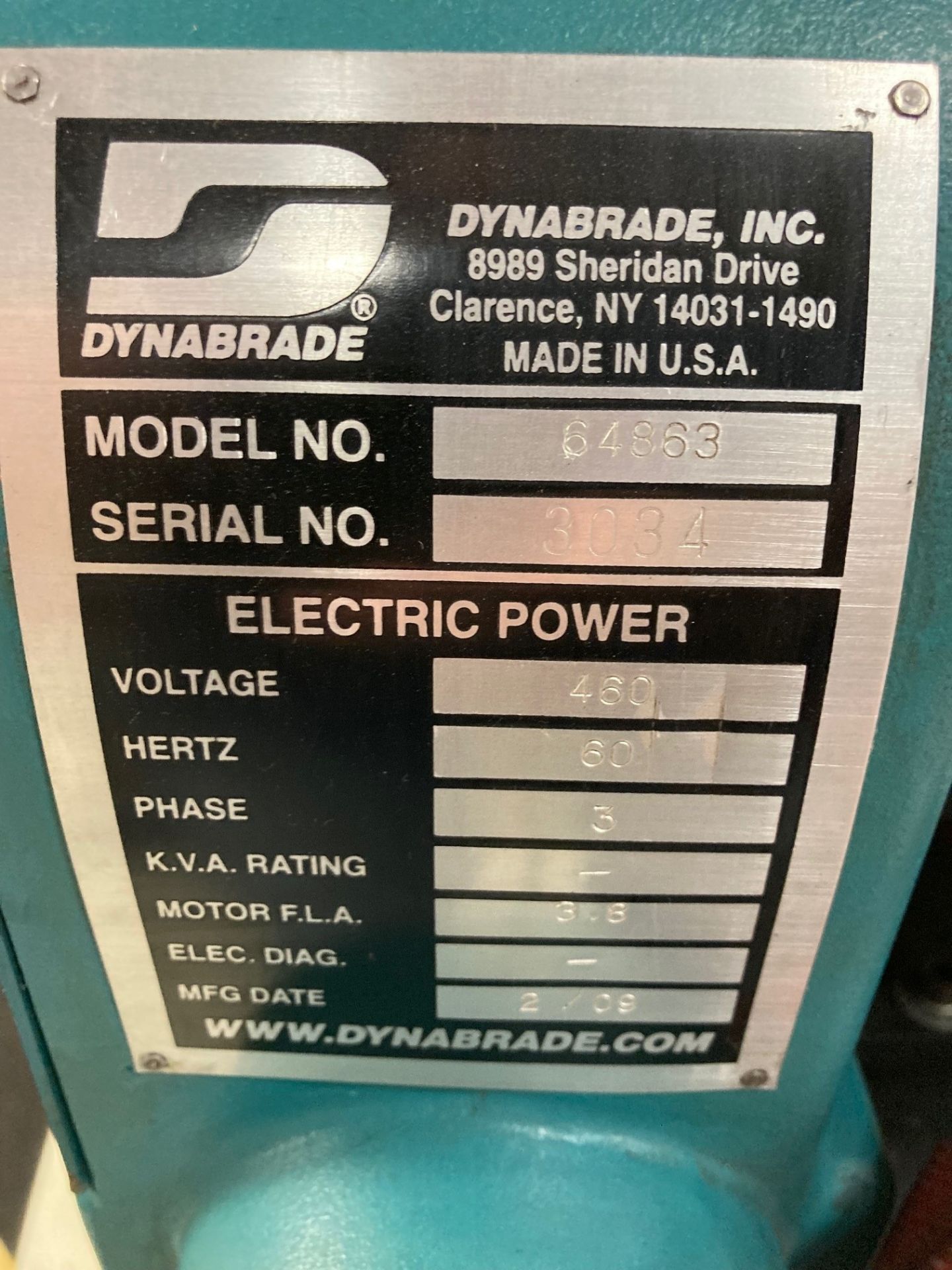 BELT SANDER, DYNABRADE 2", pedestal mtd. (Located at: AF Global/Ameriforge R&D Facility, 13770 - Image 2 of 4