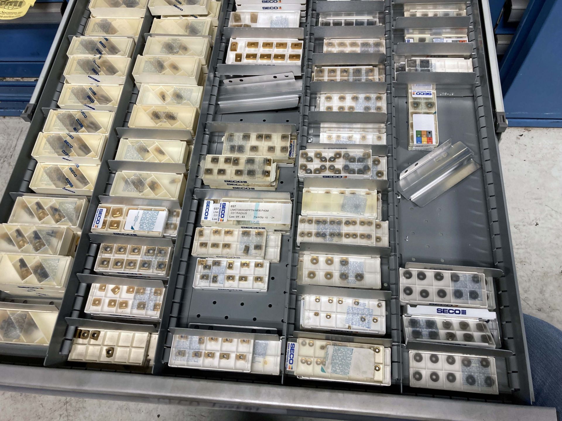 LOT CONTENTS OF DRAWERS (3): carbide inserts (cabinet not included) (Located at: AF Global/