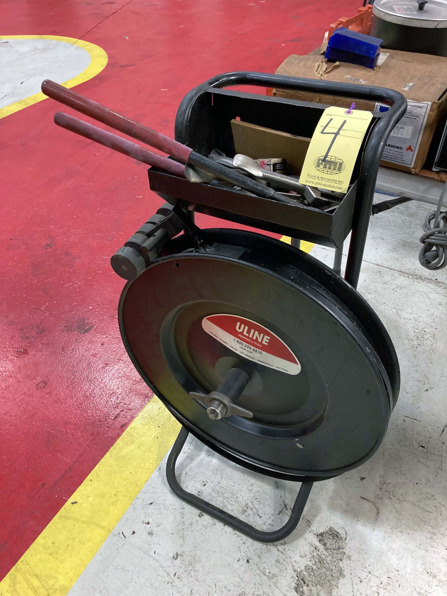 BANDING CART, ULINE, w/tools (Located at: AF Global/Ameriforge R&D Facility, 13770 Industrial