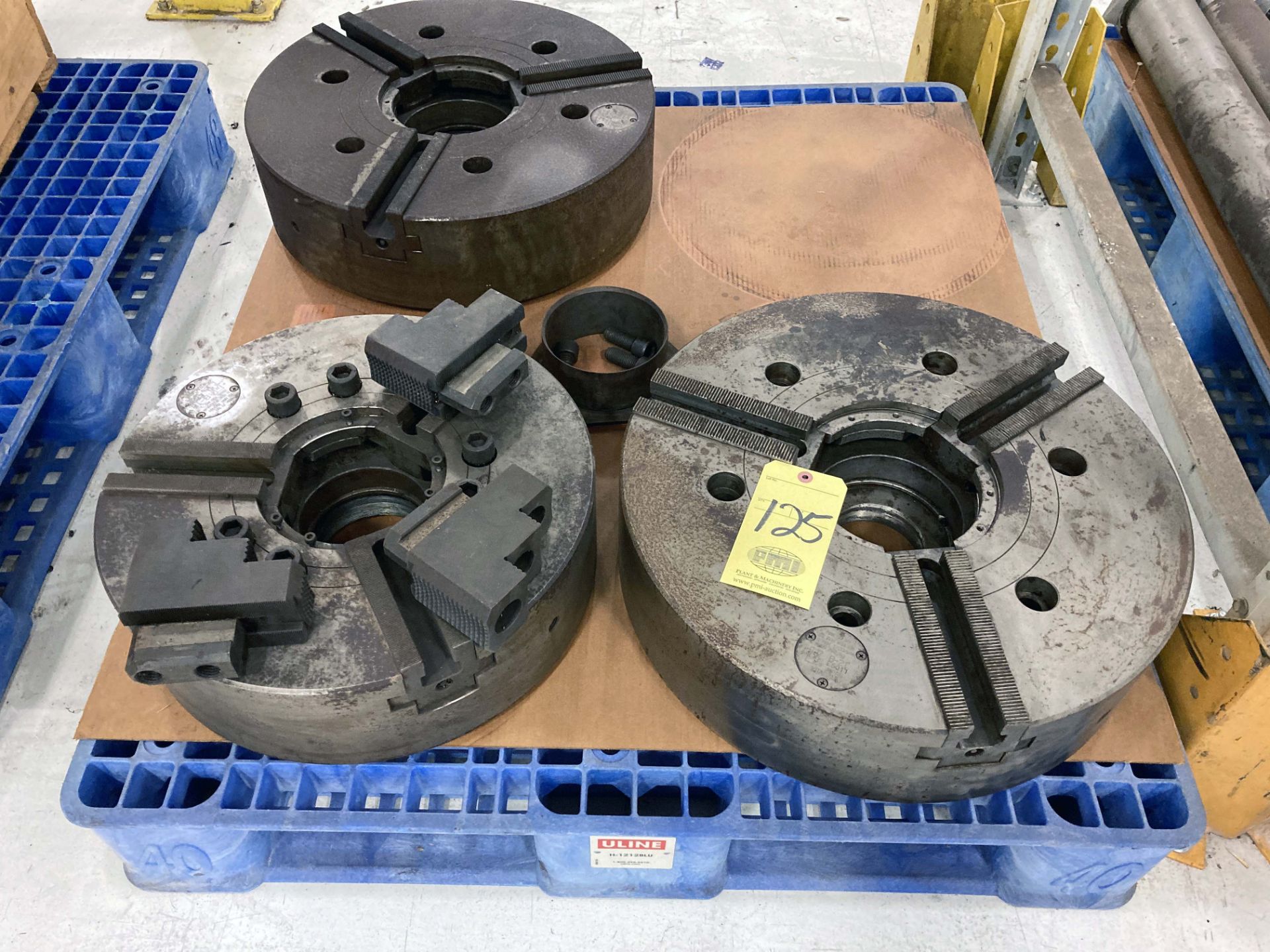 LOT OF 3-JAW POWER CHUCKS , (2) 21" & (1) 18" (Located at: AF Global/Ameriforge R&D Facility,