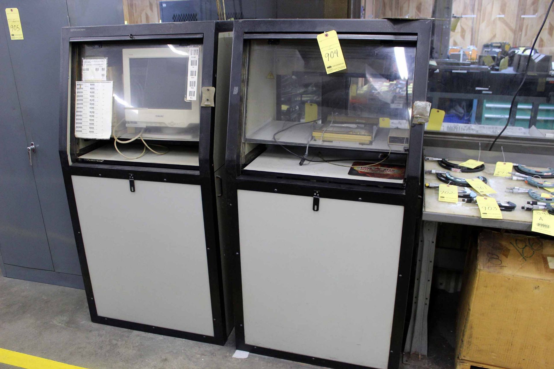 LOT OF COMPUTER DUST CABINETS (2)