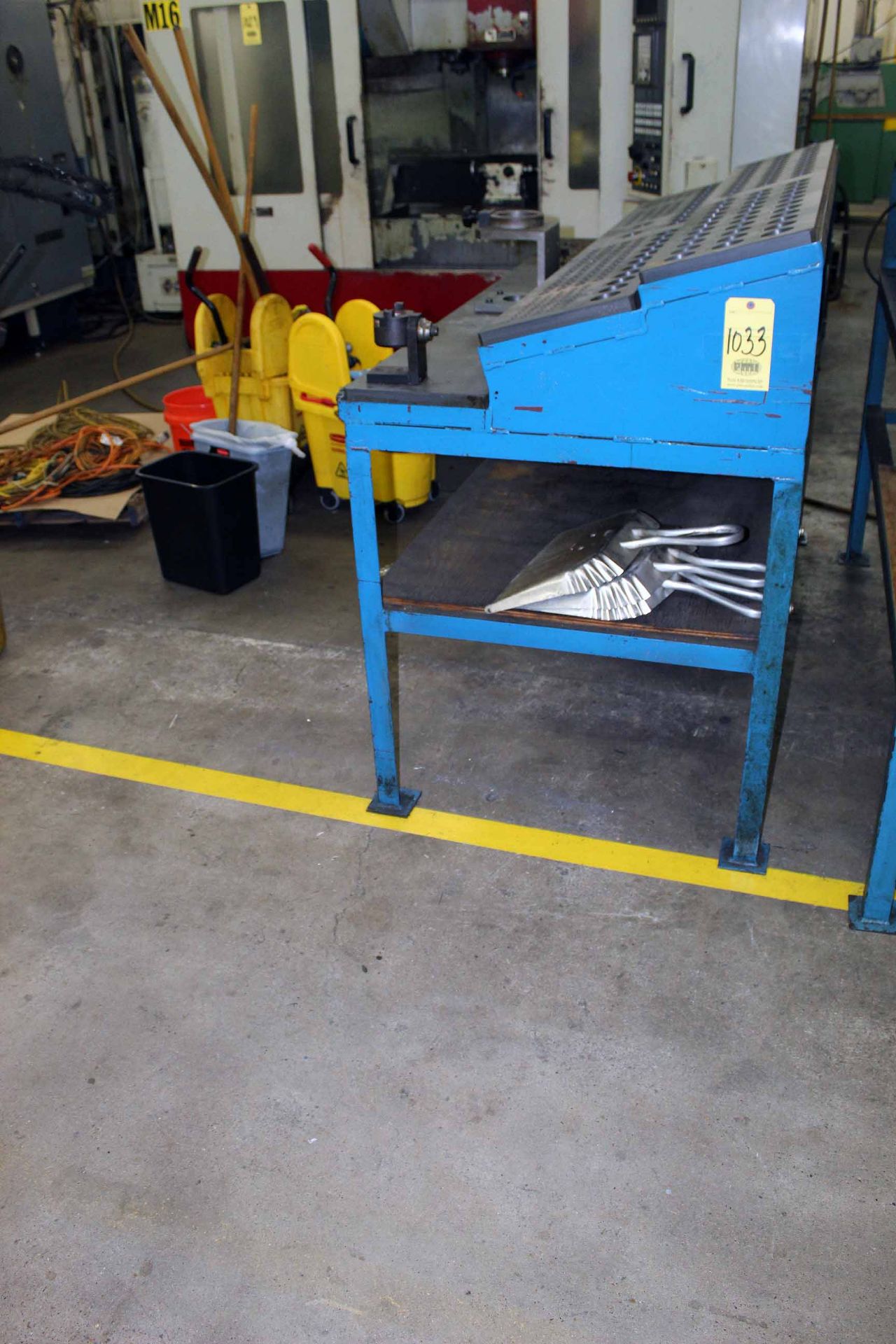 METAL WORK BENCH, 6' x 3', 2-tier