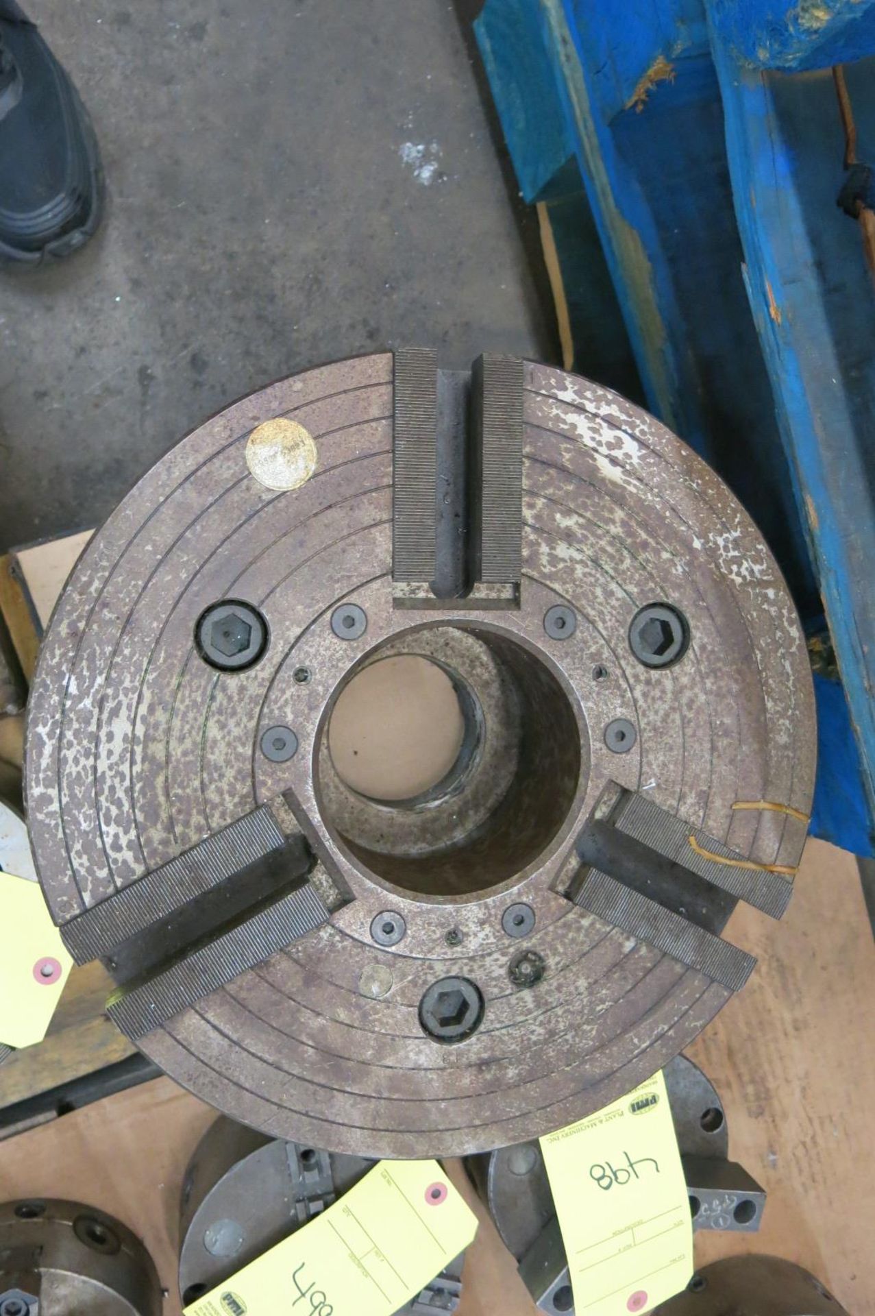 HYDRAULIC MACHINE CHUCK, 15" dia. 3-jaw