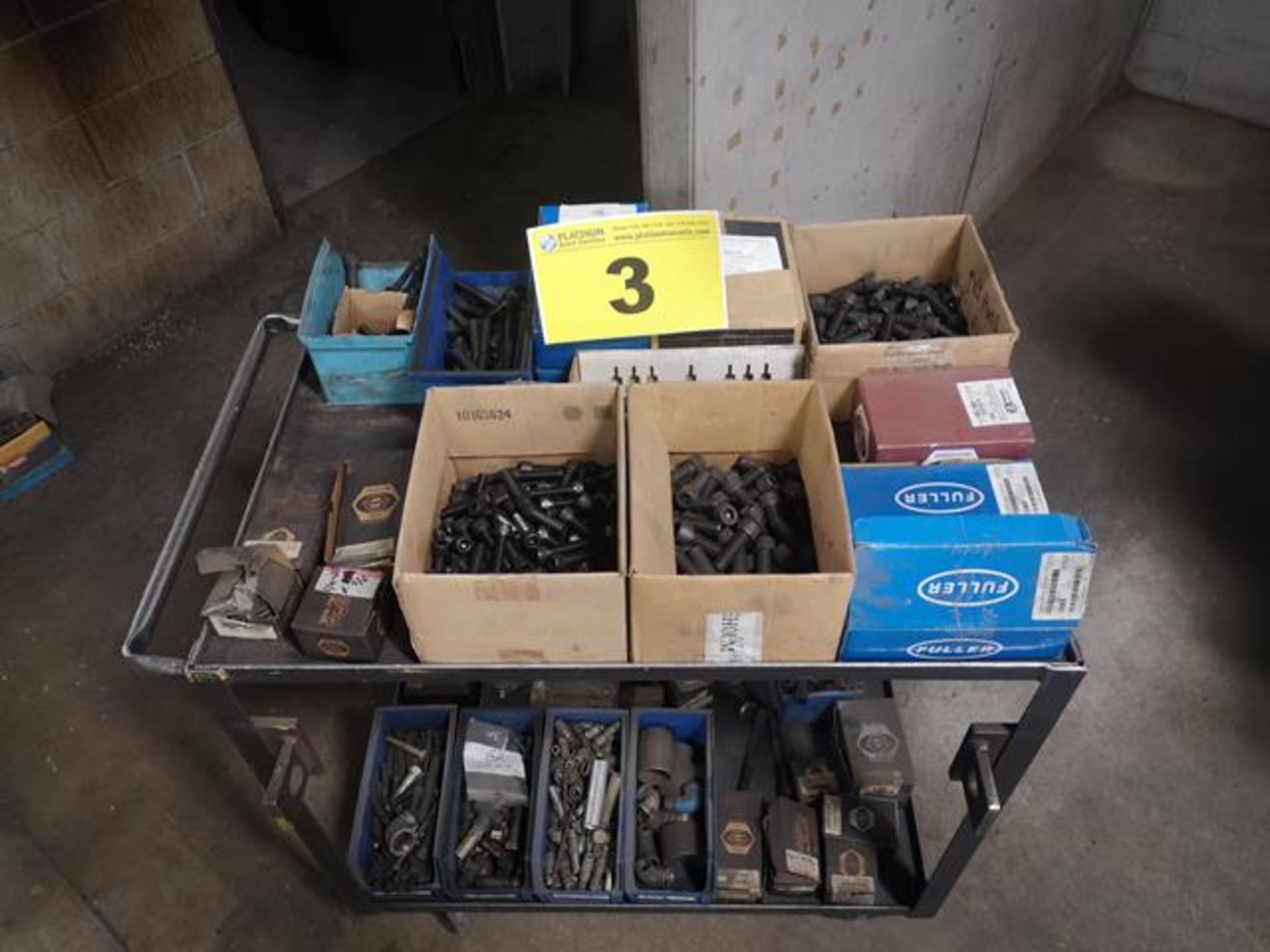 BRIGHTON, HARDWARE CART WITH ASSORTED INCH BOLTS - Image 2 of 2