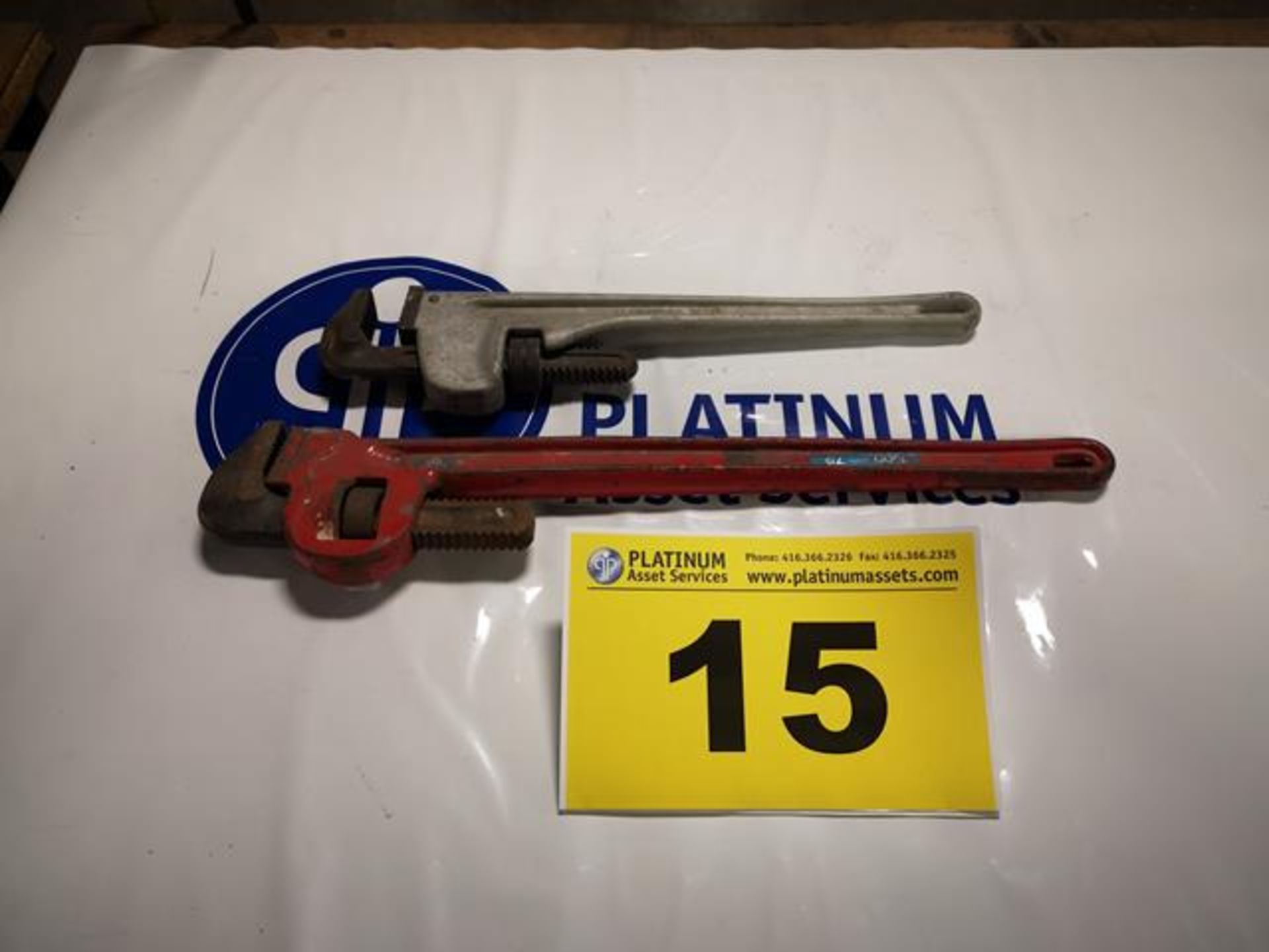 LOT OF TWO PIPE WRENCHES