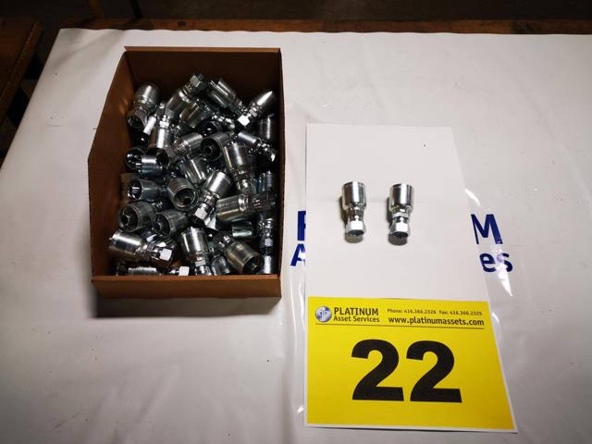 LOT OF ASSORTED J.I.C HYDRAULIC COMPRESSION FITTINGS, NEW