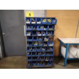 STEEL DOUBLE SIDED ROLLING STORAGE CART WITH ASSORTED HYDRAULIC FITTINGS
