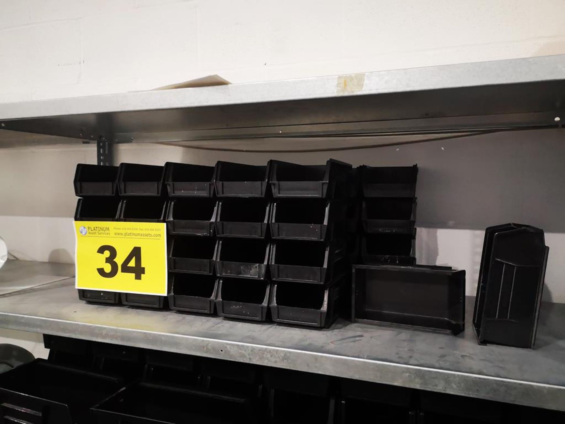 LOT OF SMALL BLACK ESD STACKING STORAGE BINS - Image 2 of 3