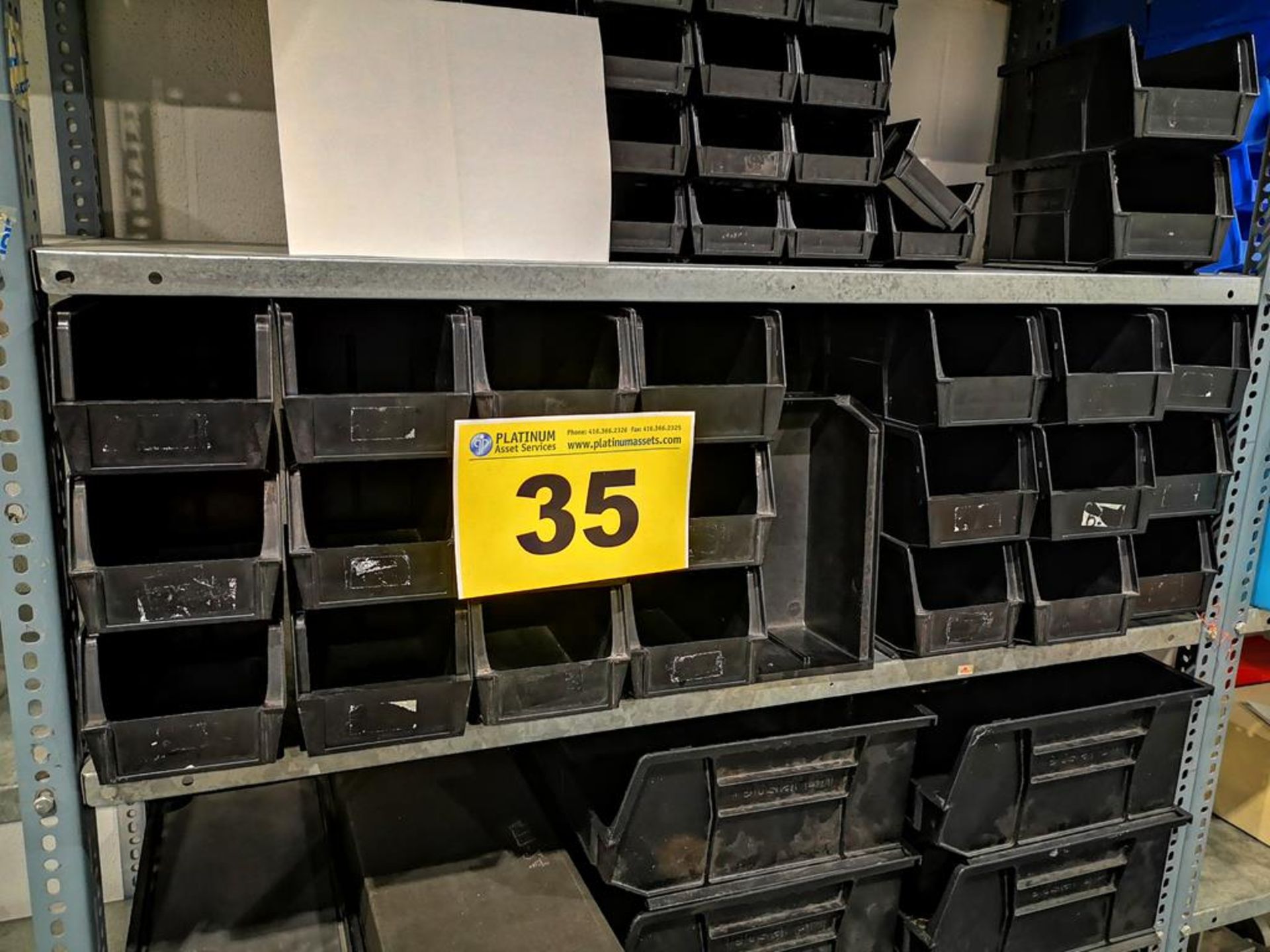 LOT OF BLACK MEDIUM ESD STACKING BINS