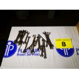 LOT OF ASSORTED INCH WRENCHES