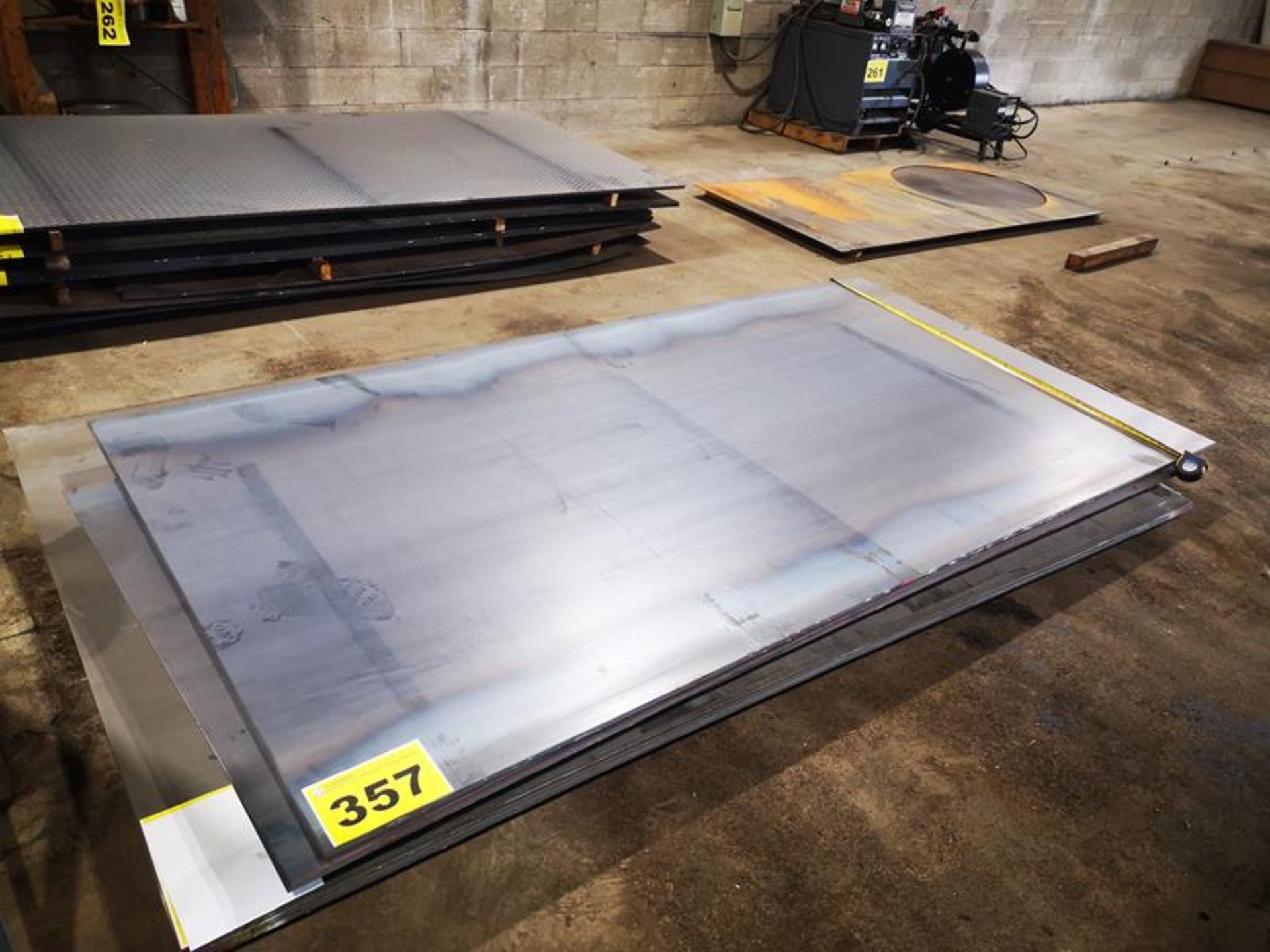 STEEL PLATE, 120" X 63" X .190, 3 SHEETS + 120" X 52" X .190 7 SHEETS (1073 LBS APPROX.), WEIGHTS - Image 2 of 3