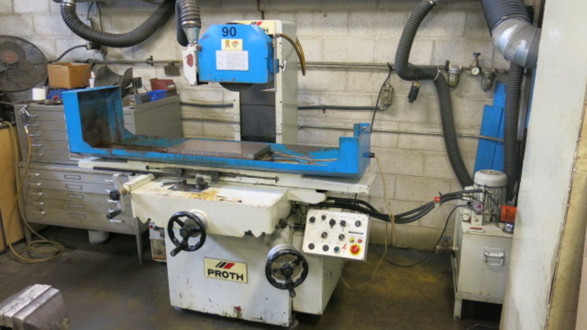 PROTH, PSGS-250AH, SEMI-AUTOMATIC, HYDRAULIC SURFACE GRINDER, 20" X 10 ELECTRO-MAGNETIC CHUCK, 14" - Image 3 of 7