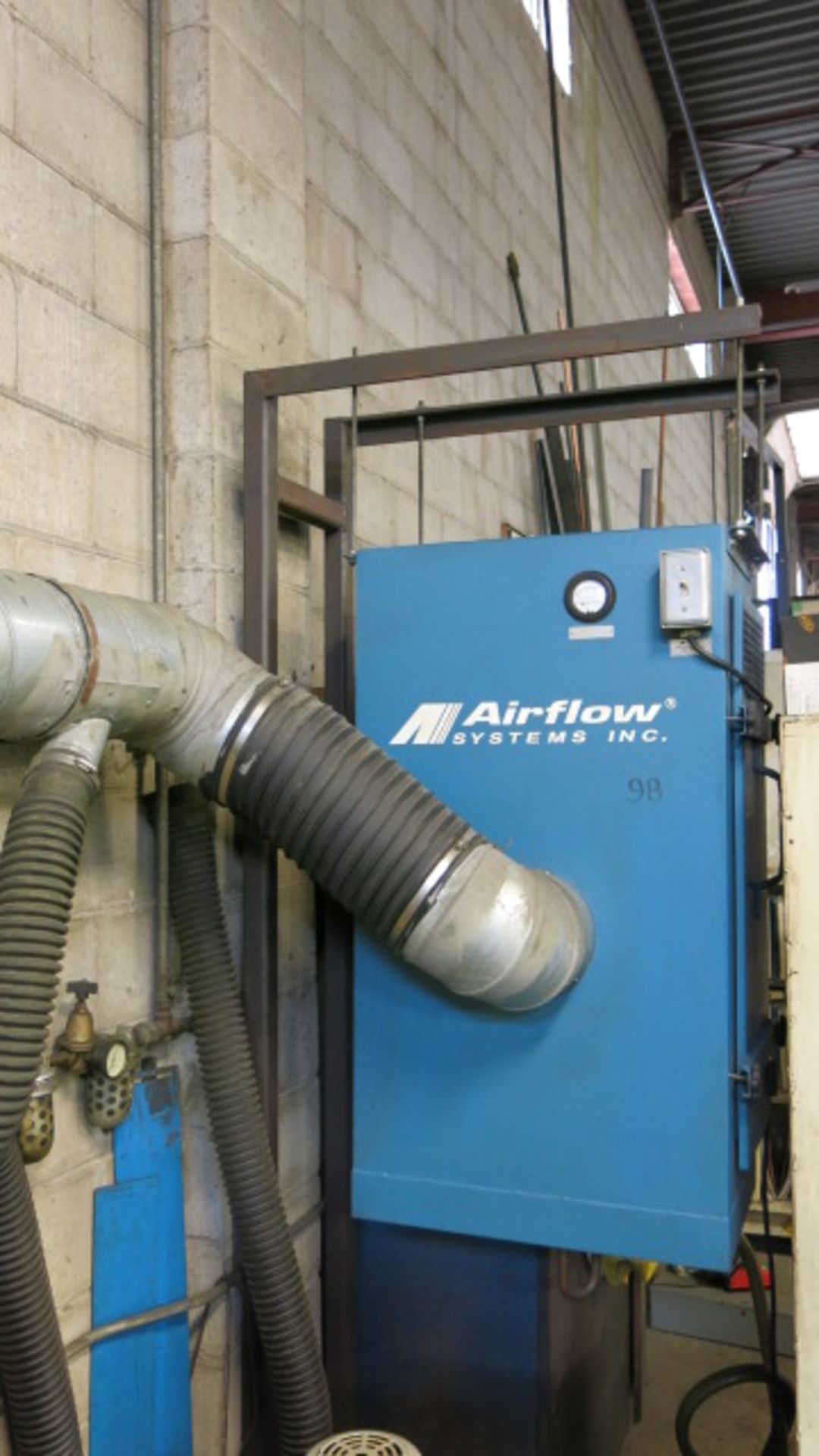 AIRFLOW SYSTEMS INC, FREE STANDING, DUST/MIST COLLECTOR, EQUIPPED WITH 8" DIAMETER WATER/OIL - Image 3 of 4