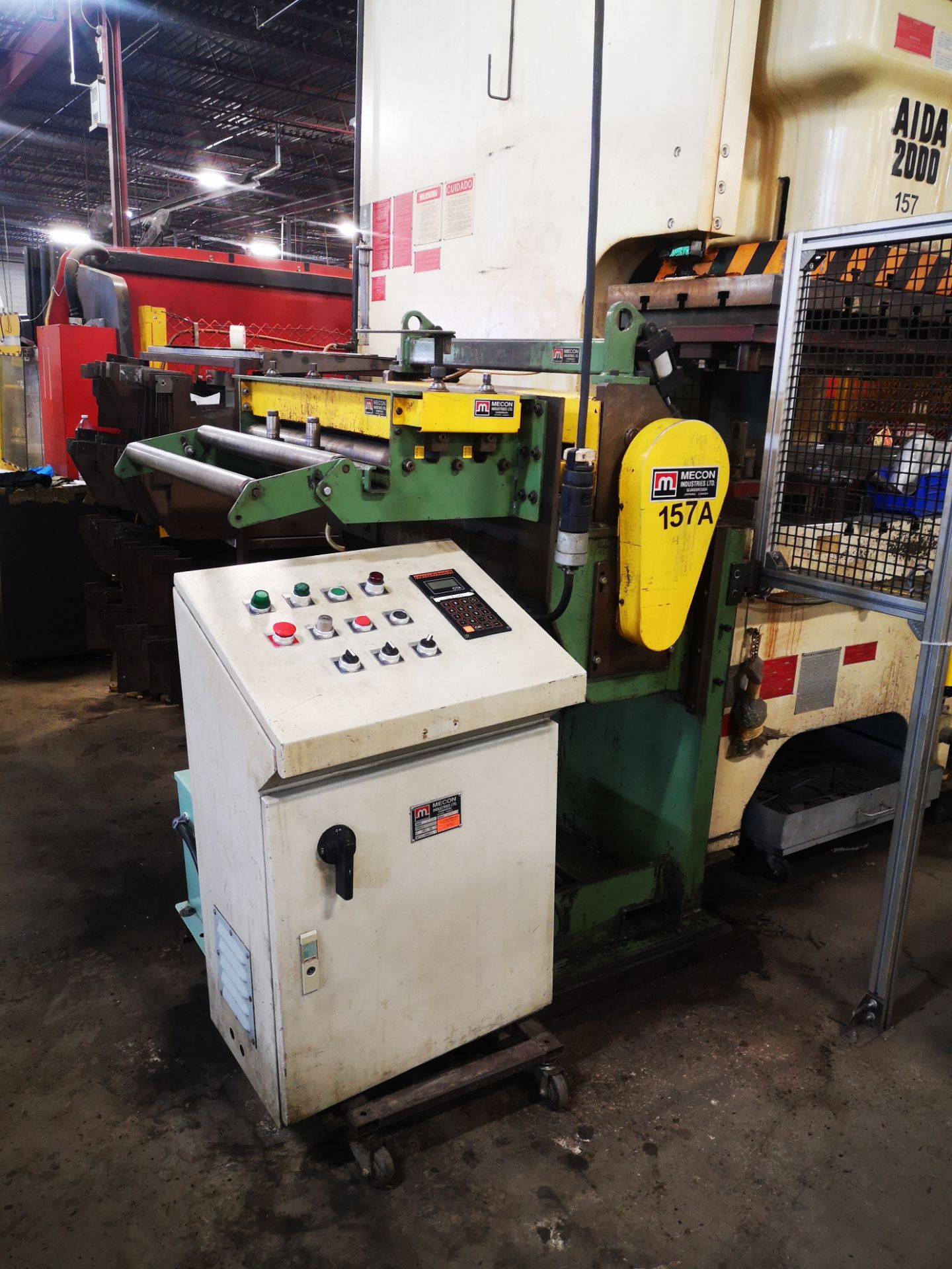 MECON INDUSTRIES, 325F30-IS, FEEDER/STRAIGHTENER, 31.5" MAX WIDTH, INDRAMAT, CTA ST 36, PLC CONTROL,