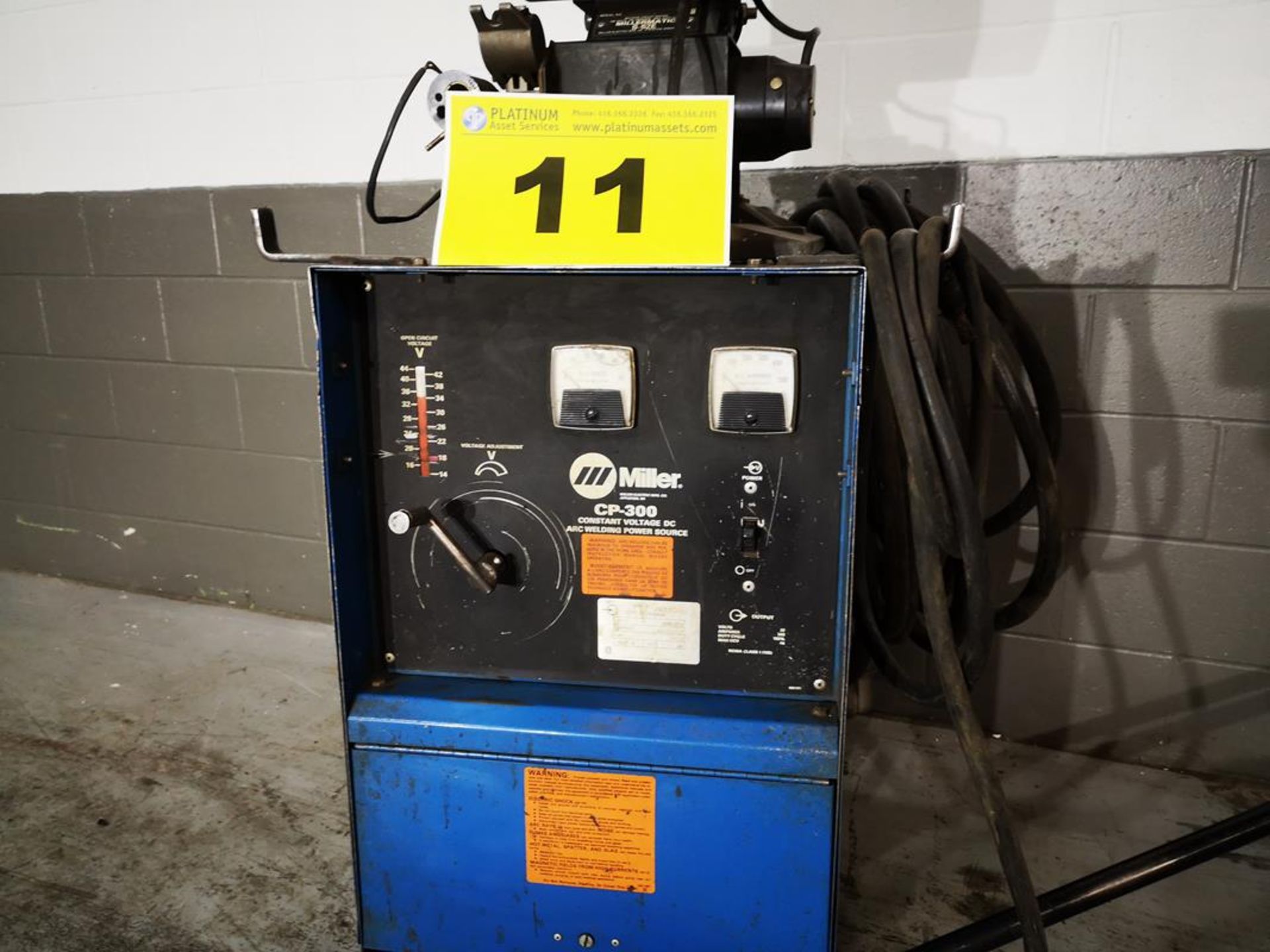 MILLER, CP300, 300AMP, MIG WELDER, CONSTANT VOLTAGE DC ARC WELDING POWER SOURCE, MILLER MATIC S-52E, - Image 3 of 5