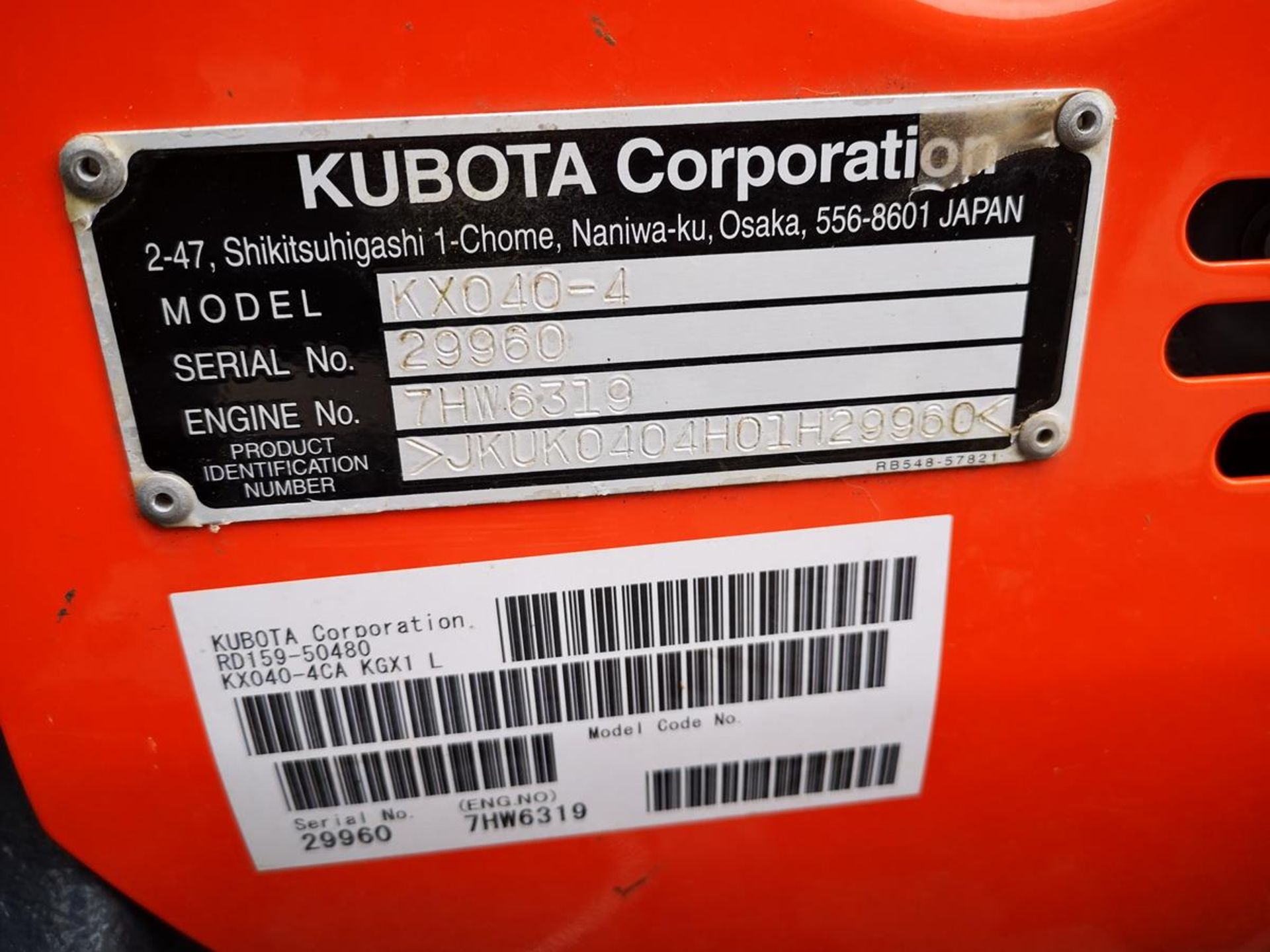 2018, KUBOTA, KX040-4, HYDRAULIC, TRACK MOUNTED, MINI EXCAVATOR - Image 16 of 17