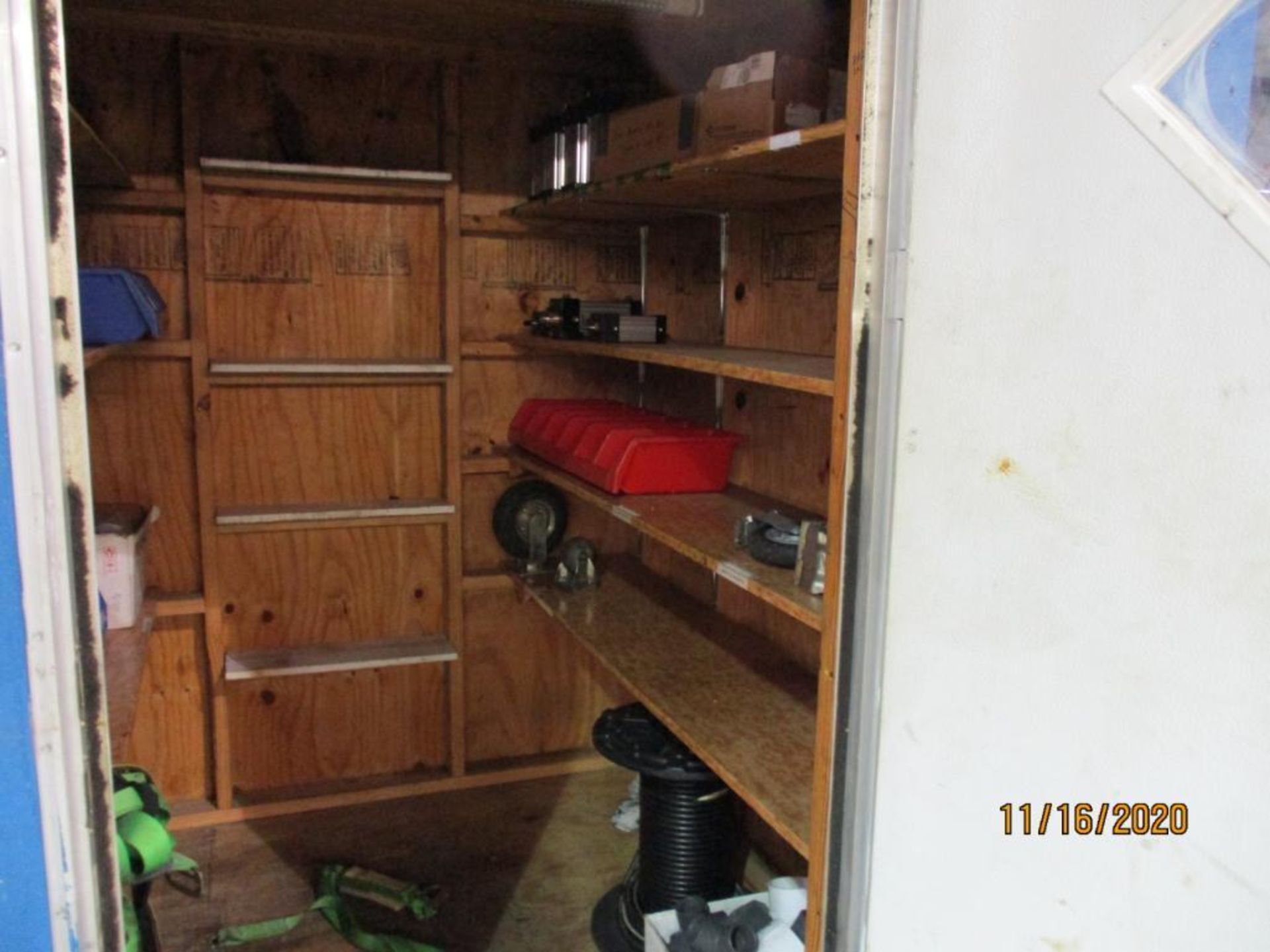 LOT: Portable Wooden Storage Building with Contents (LOCATED IN BESSEMER, AL) - Image 2 of 3