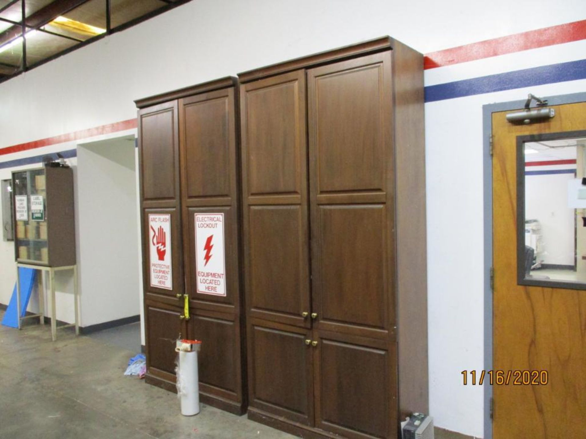 LOT: (2) Wooden Cabinets, with Contents (LOCATED IN BESSEMER, AL)