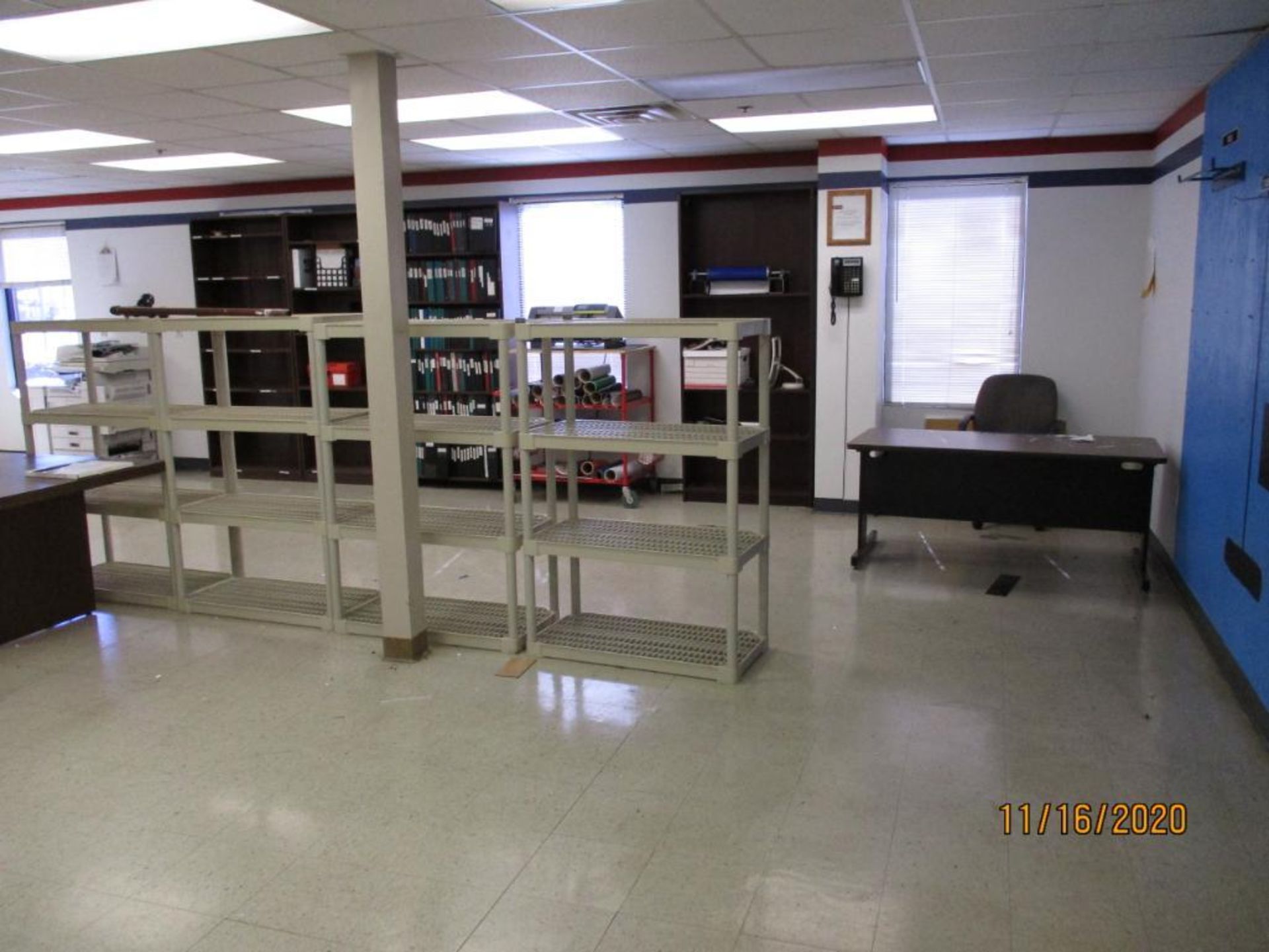 LOT: Contents of Quality Control Lab consisting of Desks, Book Shelves, Plastic Racks, etc. (LOCATED - Image 3 of 3