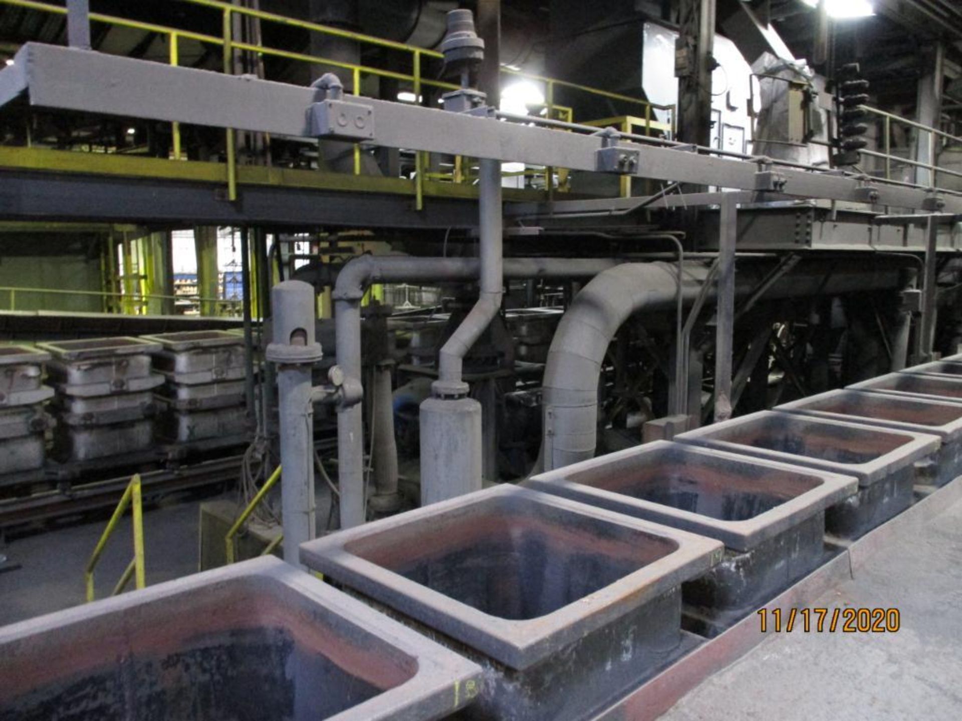 3C - Vulcan Lost Foam Molding Line, with Vacuum Pumps, Compaction Table, Sand Tanks, Bucket - Image 8 of 11