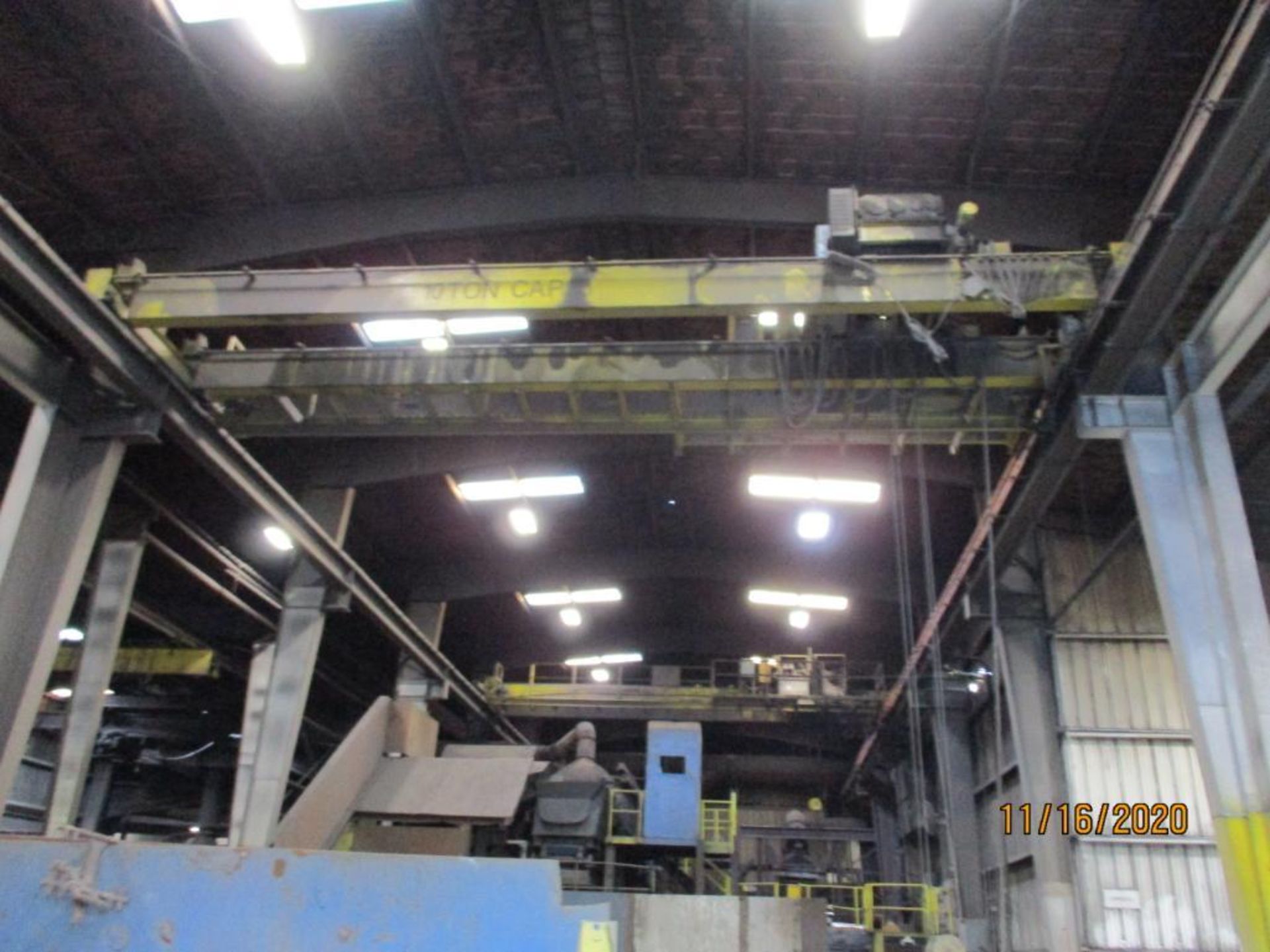 Bohl 10 Ton Twin-Girder Bridge Crane, 43 ft. (est.) Span, Pendant (no runway) (LOCATED IN