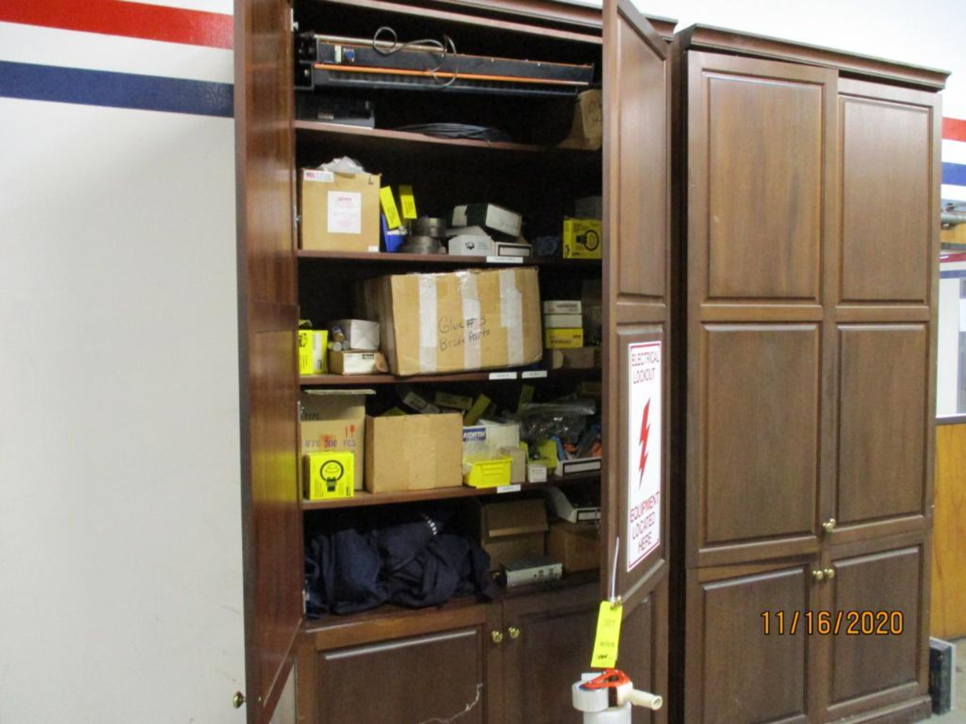 LOT: (2) Wooden Cabinets, with Contents (LOCATED IN BESSEMER, AL) - Image 3 of 3