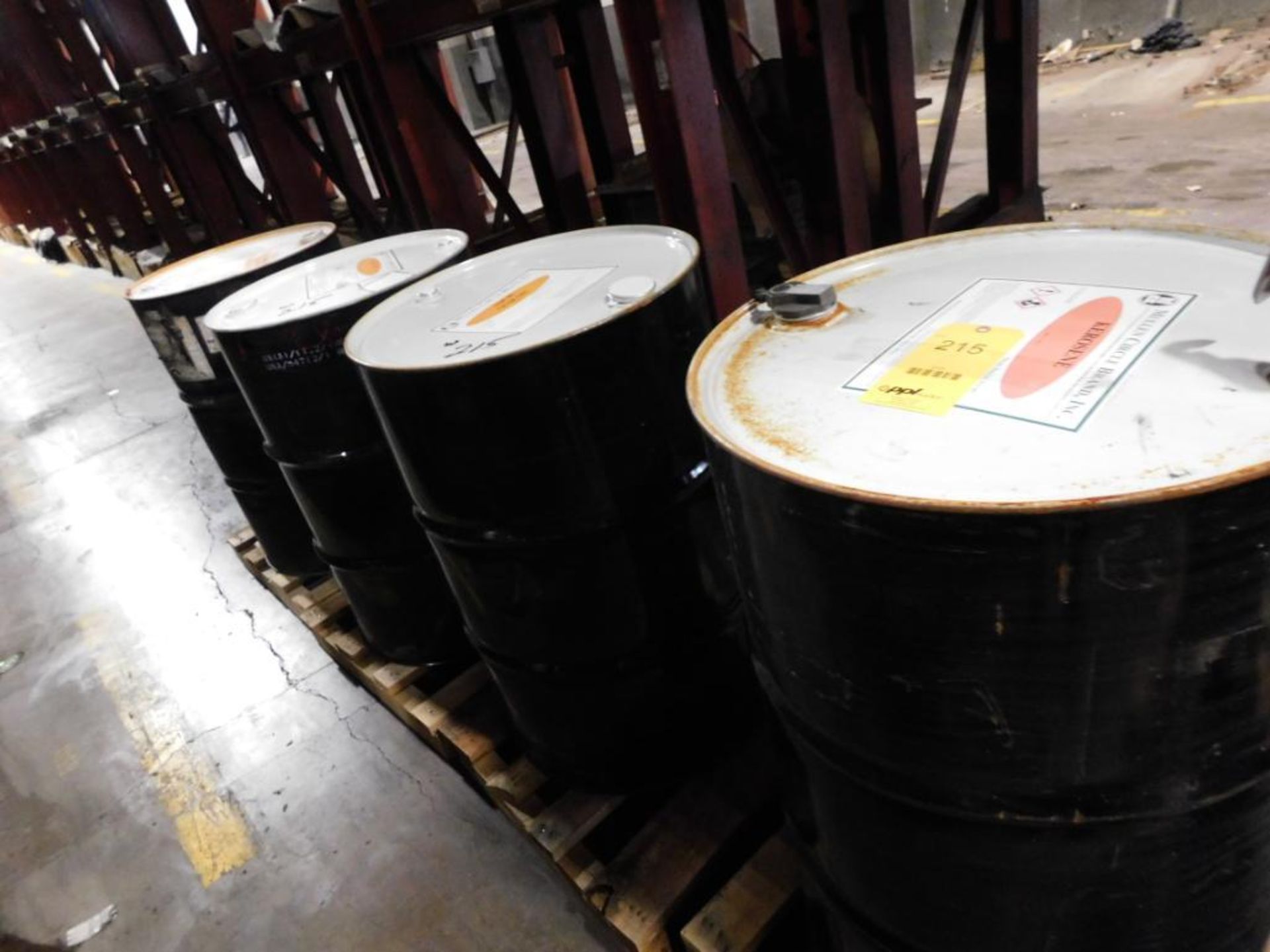 LOT: (4) Sealed Drums of Fluids - (2) Kerosene, (1) 904 Gear Oil, (1) ISO 68 Hydraulic Oil
