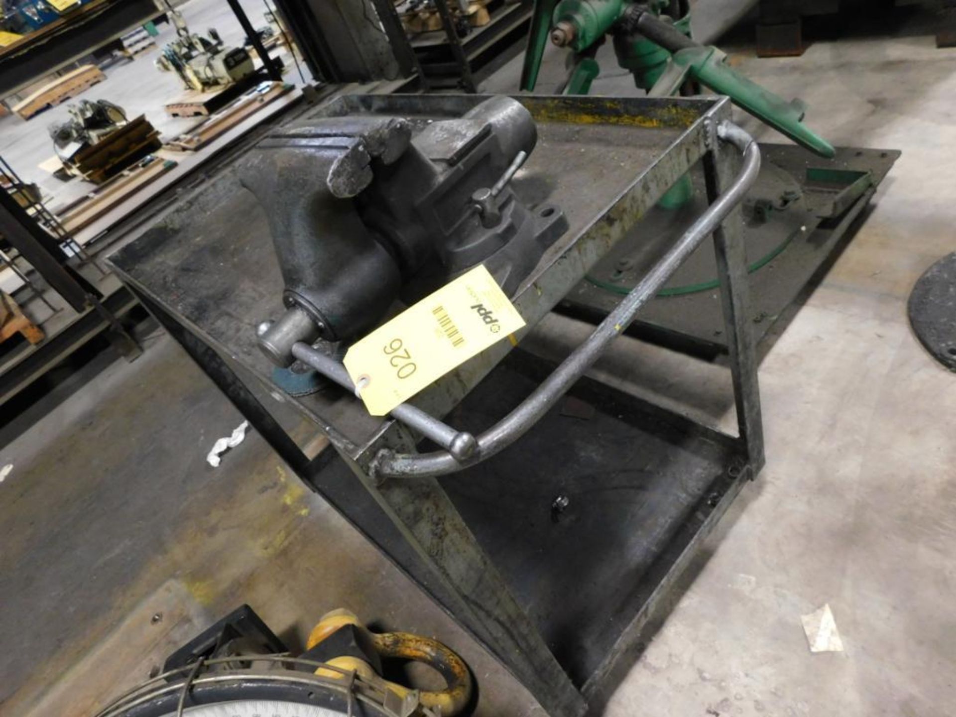 6-1/2 in. Vise on Rolling Steel Shop Cart