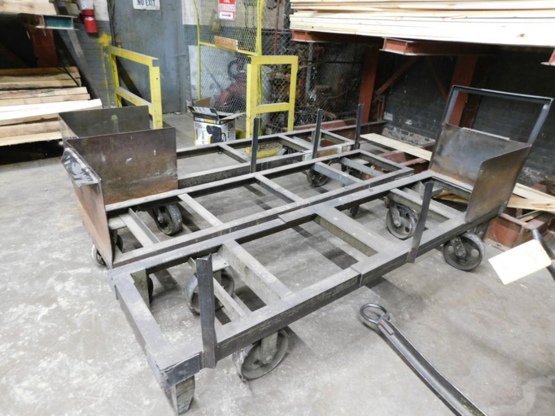 LOT: (6) 2 ft. x 8 ft. Steel Material Carts