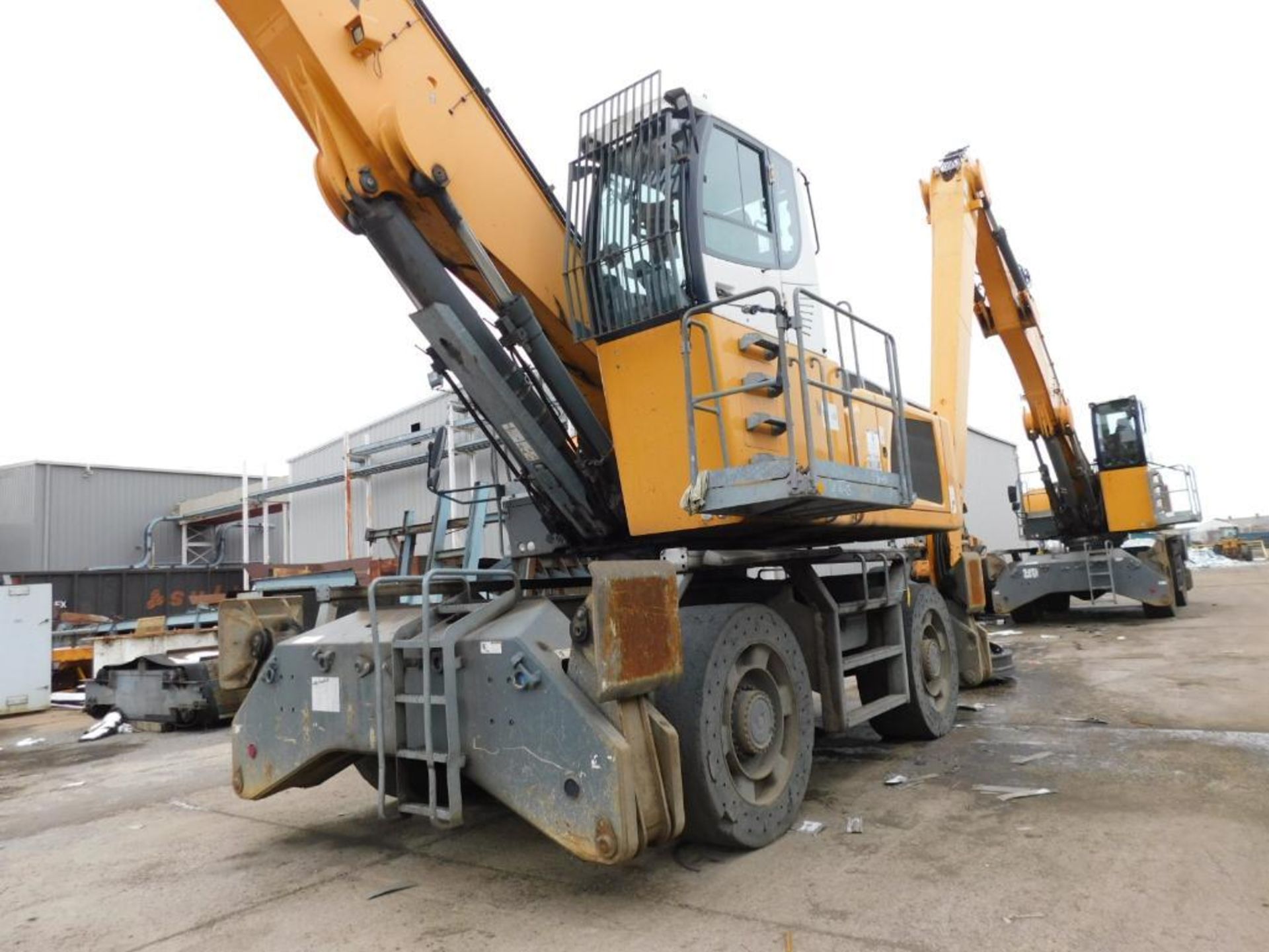 2014 Liebherr Elevated Cab Solid Tire Material Handler Model LH60M Litronic, S/N WLH21204E2K074077, - Image 3 of 5